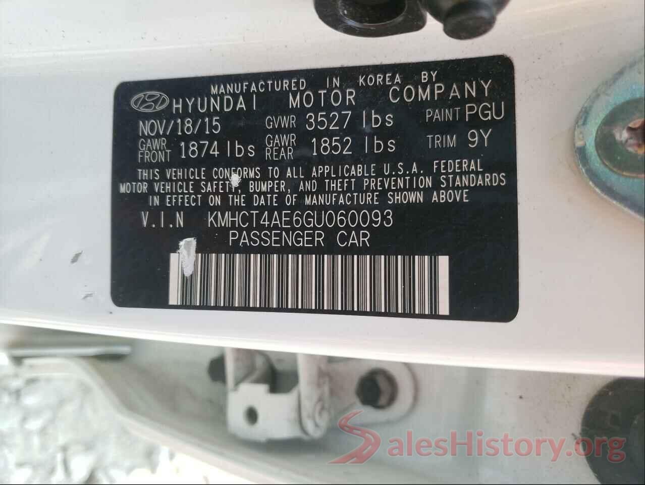 KMHCT4AE6GU060093 2016 HYUNDAI ACCENT