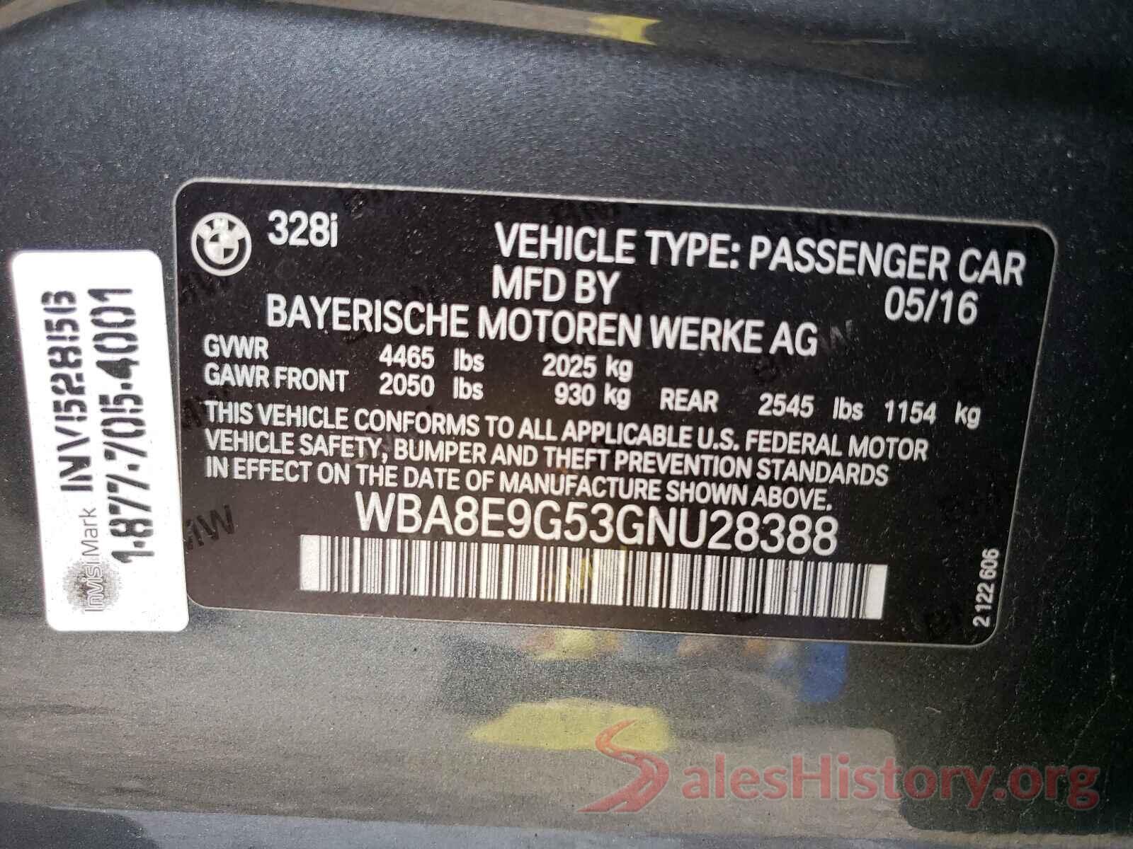 WBA8E9G53GNU28388 2016 BMW 3 SERIES