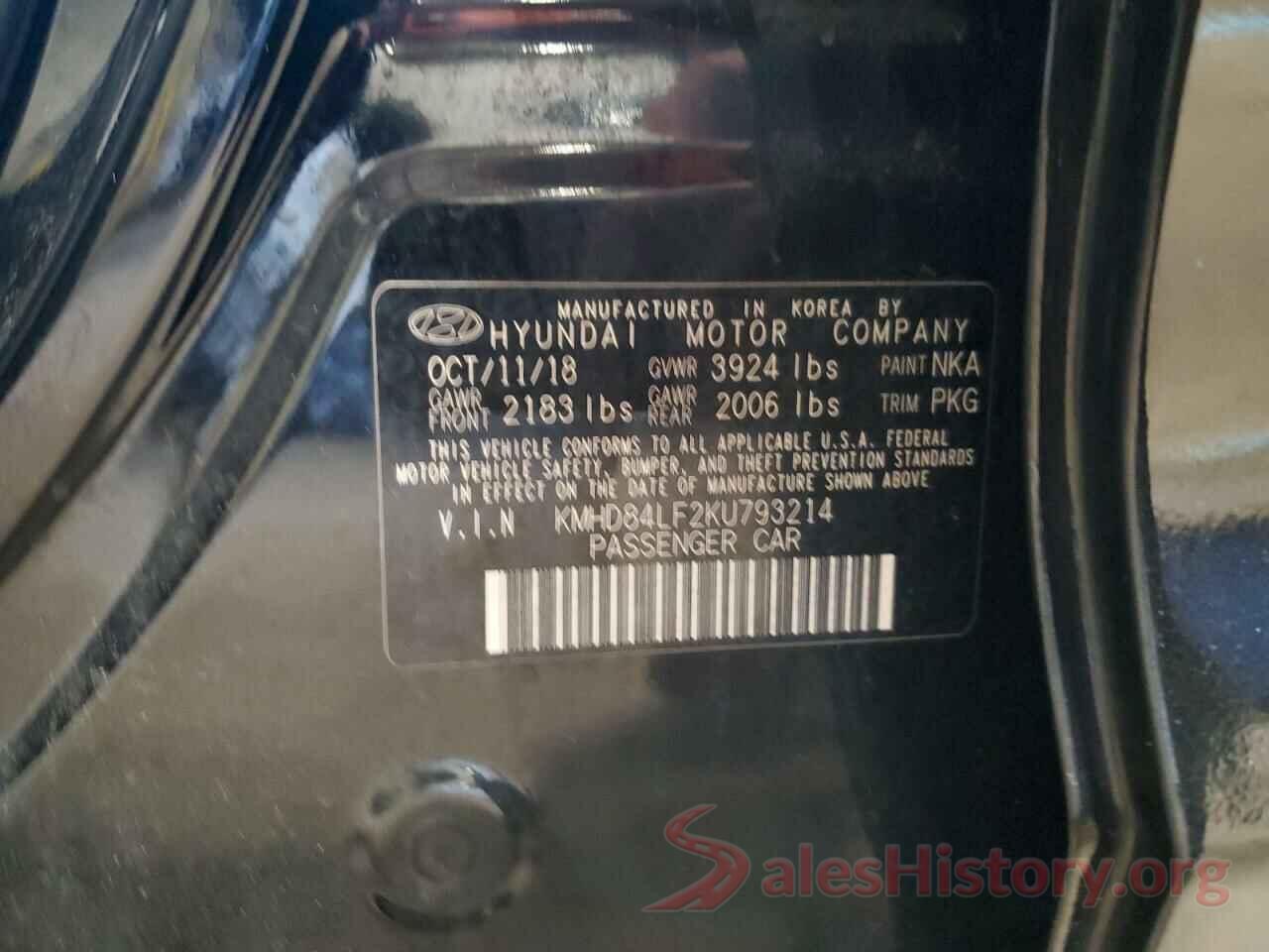 KMHD84LF2KU793214 2019 HYUNDAI ELANTRA