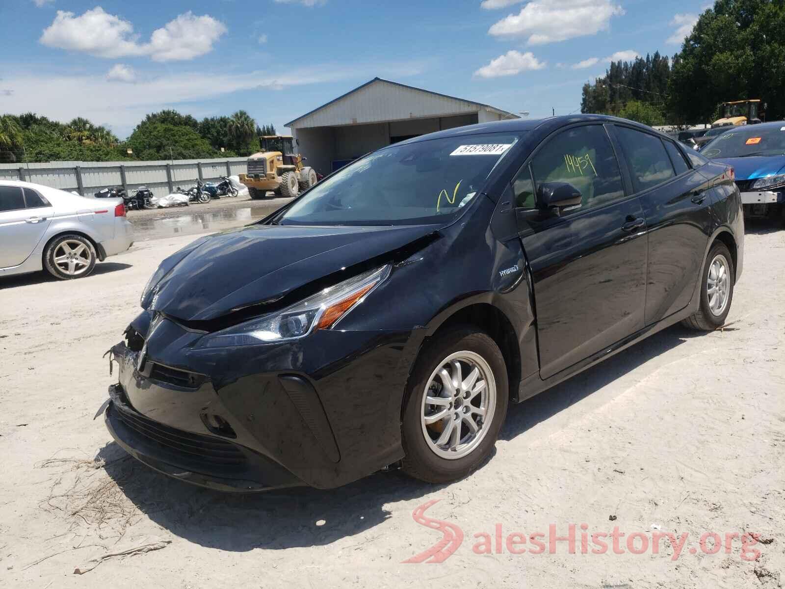 JTDKAMFUXM3134705 2021 TOYOTA PRIUS