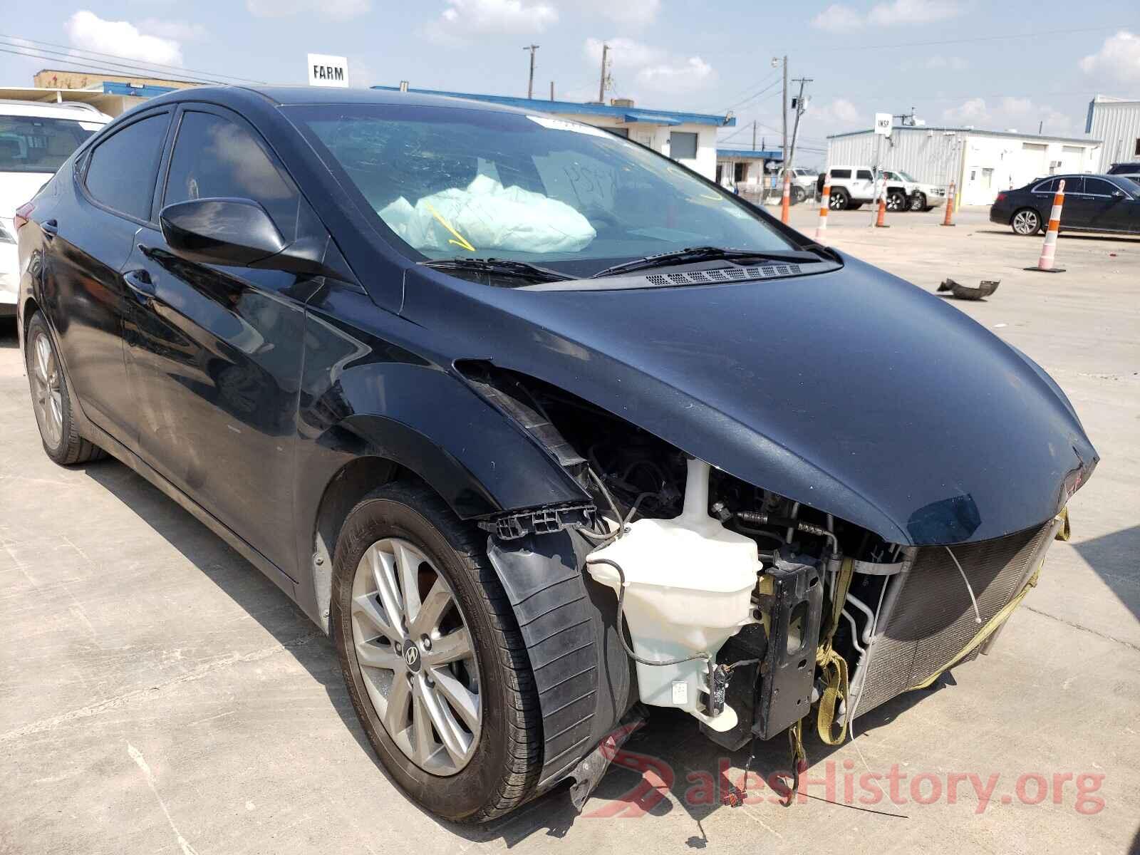 5NPDH4AE8GH742204 2016 HYUNDAI ELANTRA