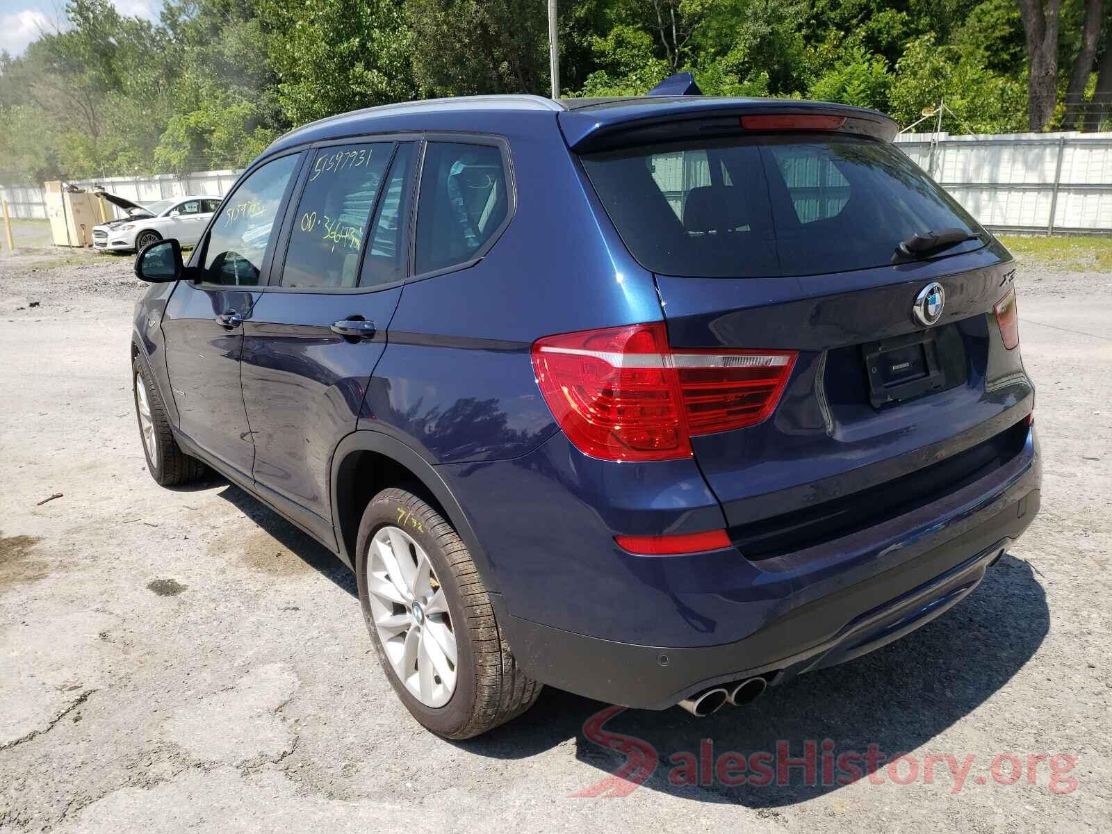 5UXWX9C3XH0W80208 2017 BMW X3