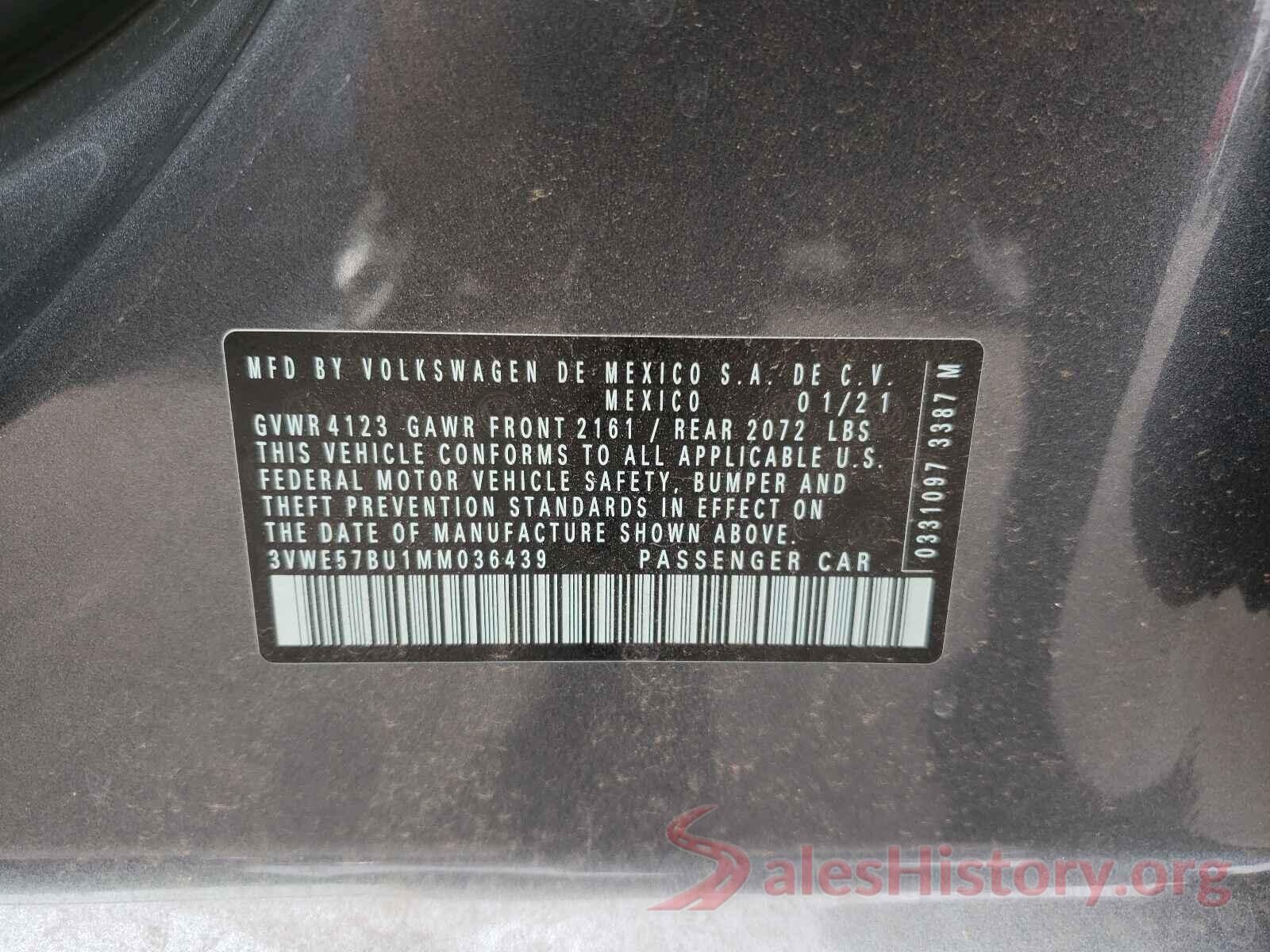 3VWE57BU1MM036439 2021 VOLKSWAGEN JETTA