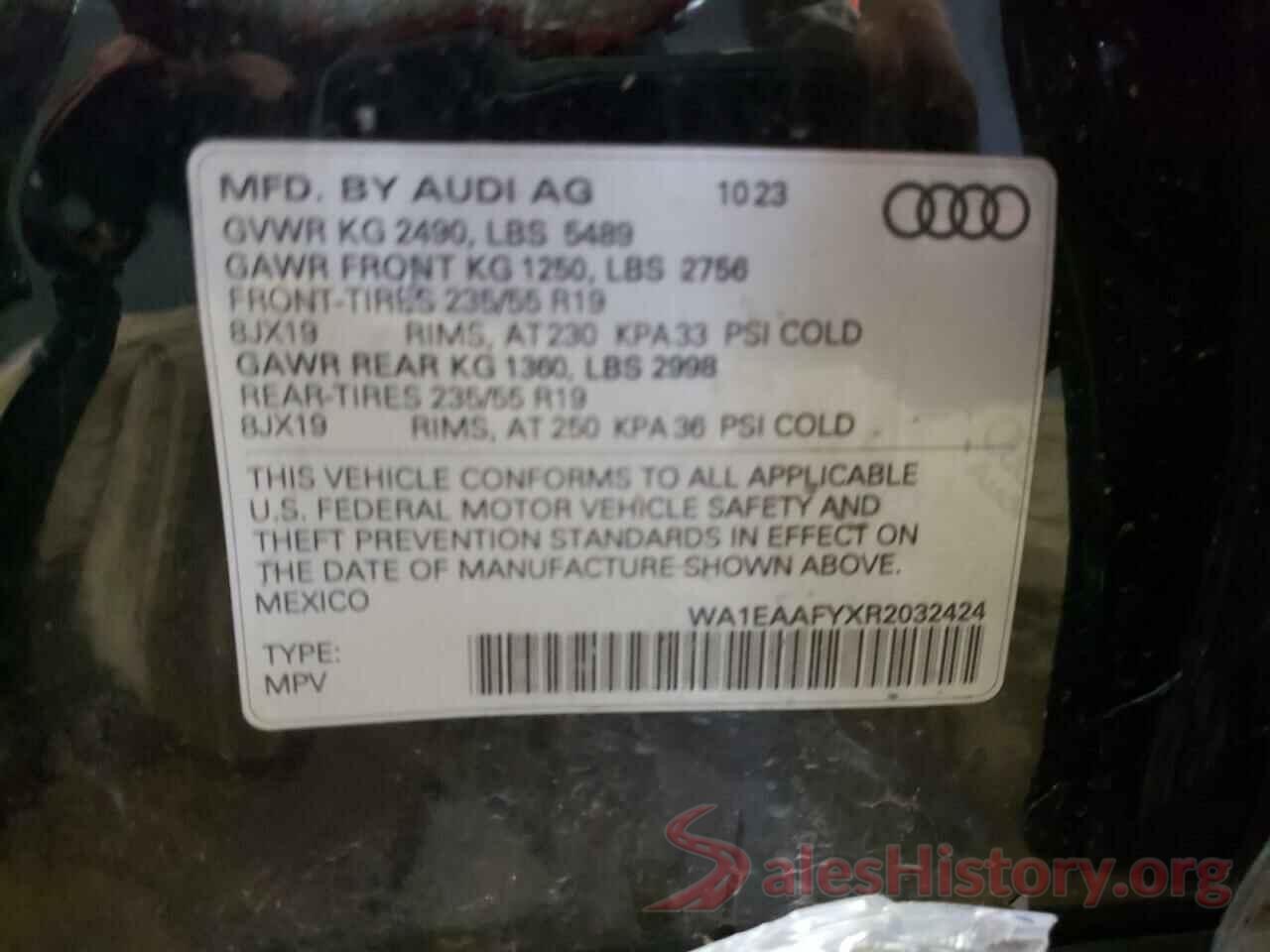 WA1EAAFYXR2032424 2024 AUDI Q5