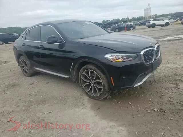 2022 BMW X4 VIN 5UX33DT08N9K79688, damage close-up