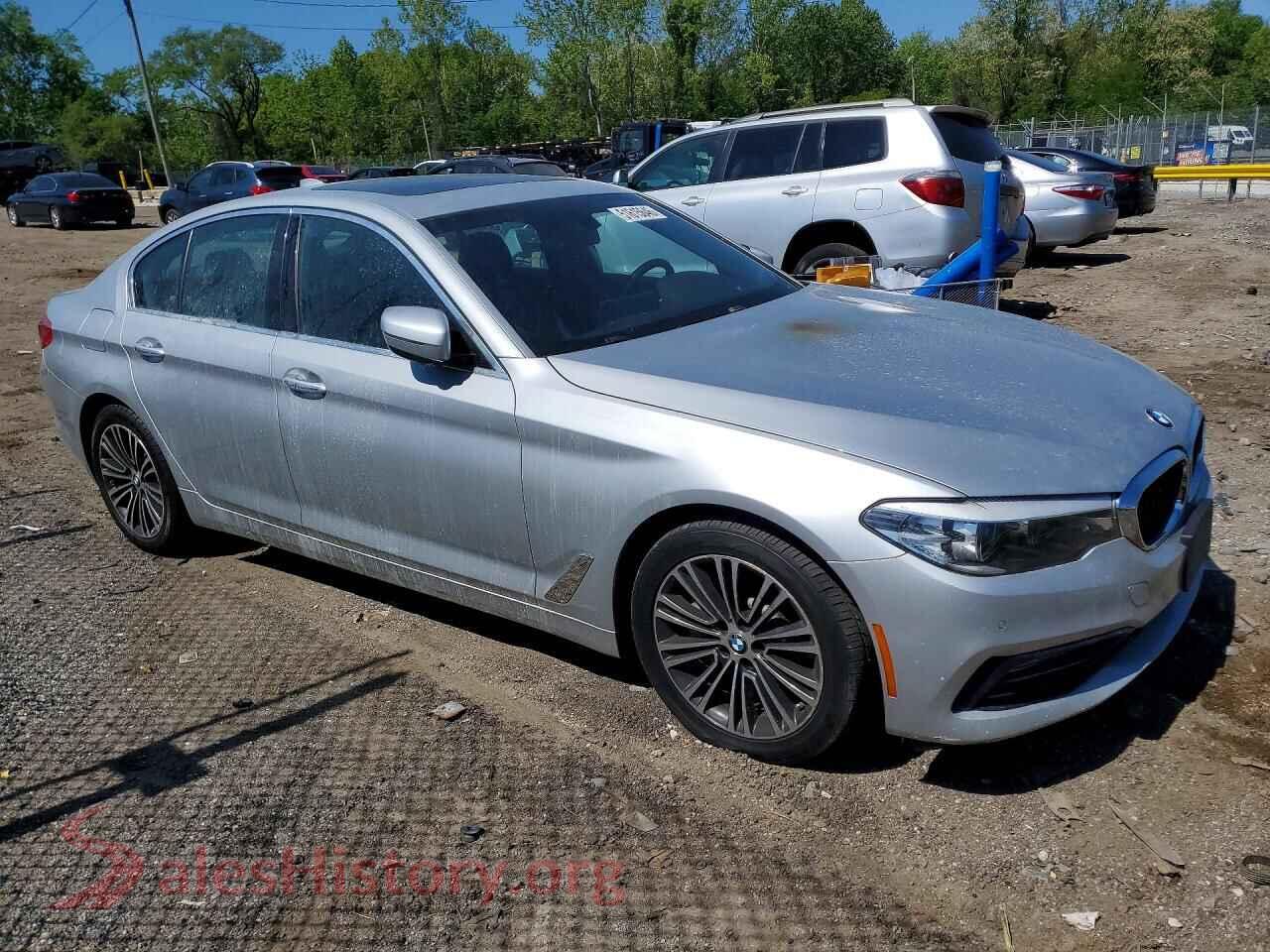 2017 BMW 5 SERIES VIN WBAJA7C38HWA70435, rear 3/4 view