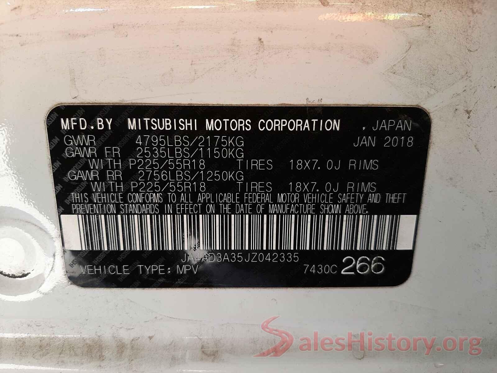 JA4AD3A35JZ042335 2018 MITSUBISHI OUTLANDER