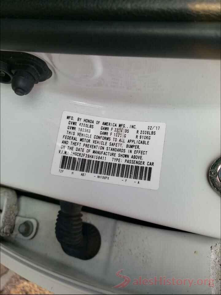 1HGCR2F39HA158411 2017 HONDA ACCORD