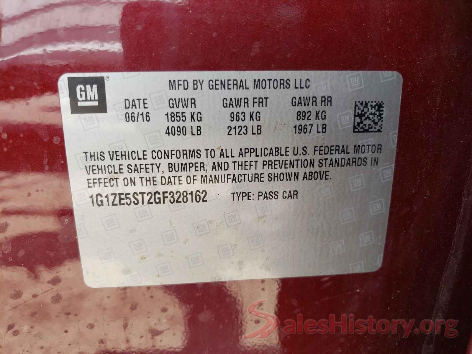 1G1ZE5ST2GF328162 2016 CHEVROLET MALIBU