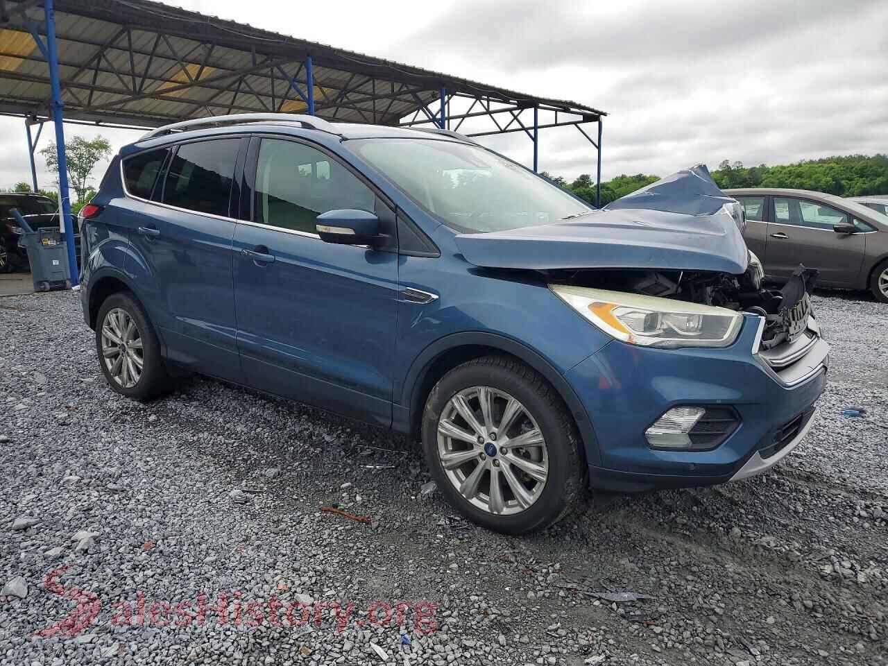 2018 FORD ESCAPE VIN 1FMCU0J97JUA44503, rear 3/4 view