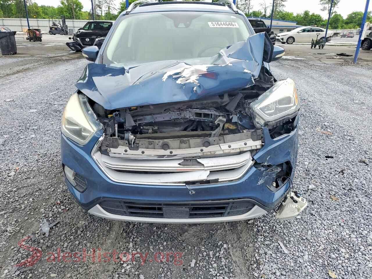 2018 FORD ESCAPE VIN 1FMCU0J97JUA44503, VIN plate