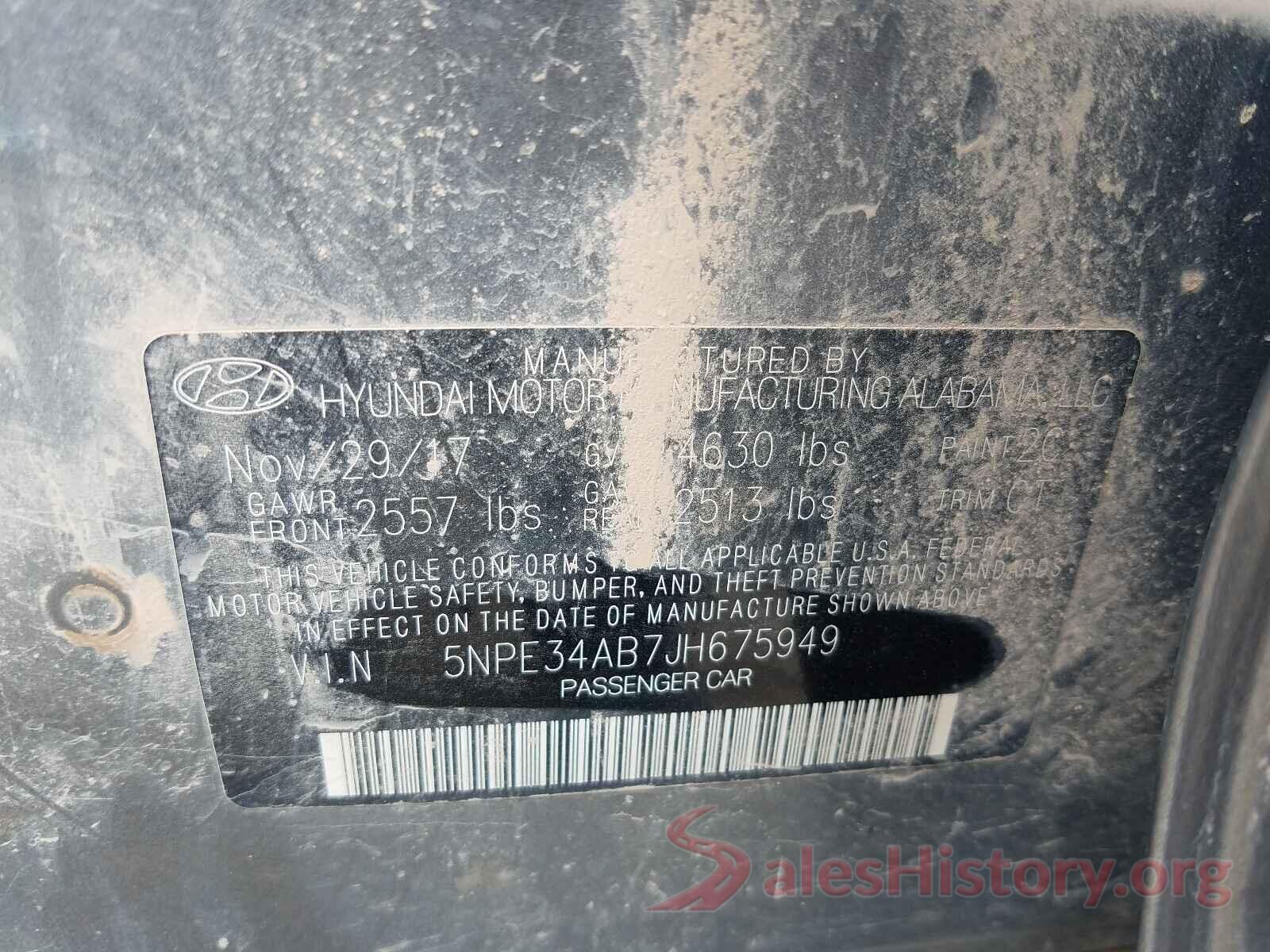 5NPE34AB7JH675949 2018 HYUNDAI SONATA