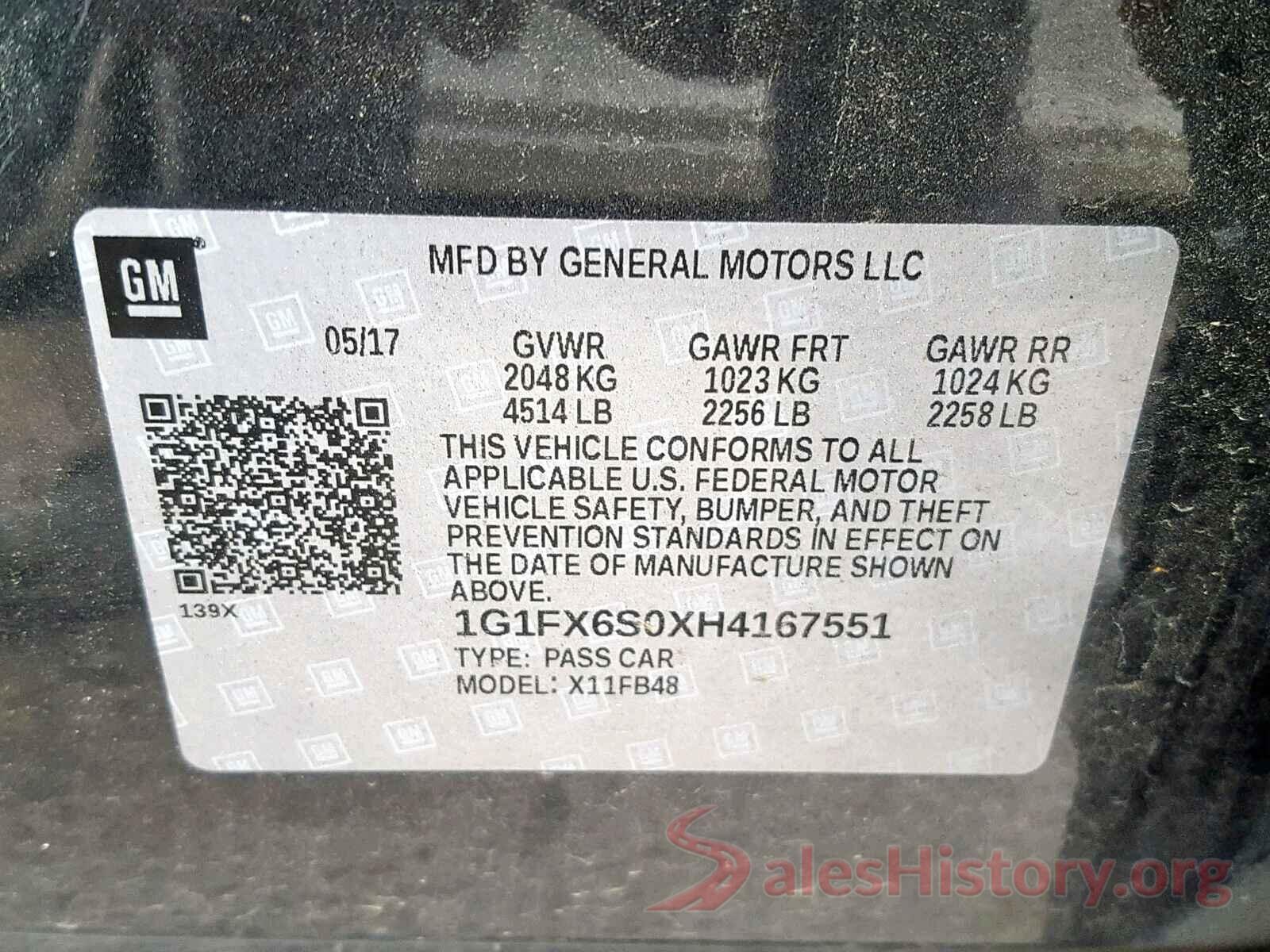 1G1FX6S0XH4167551 2017 CHEVROLET BOLT