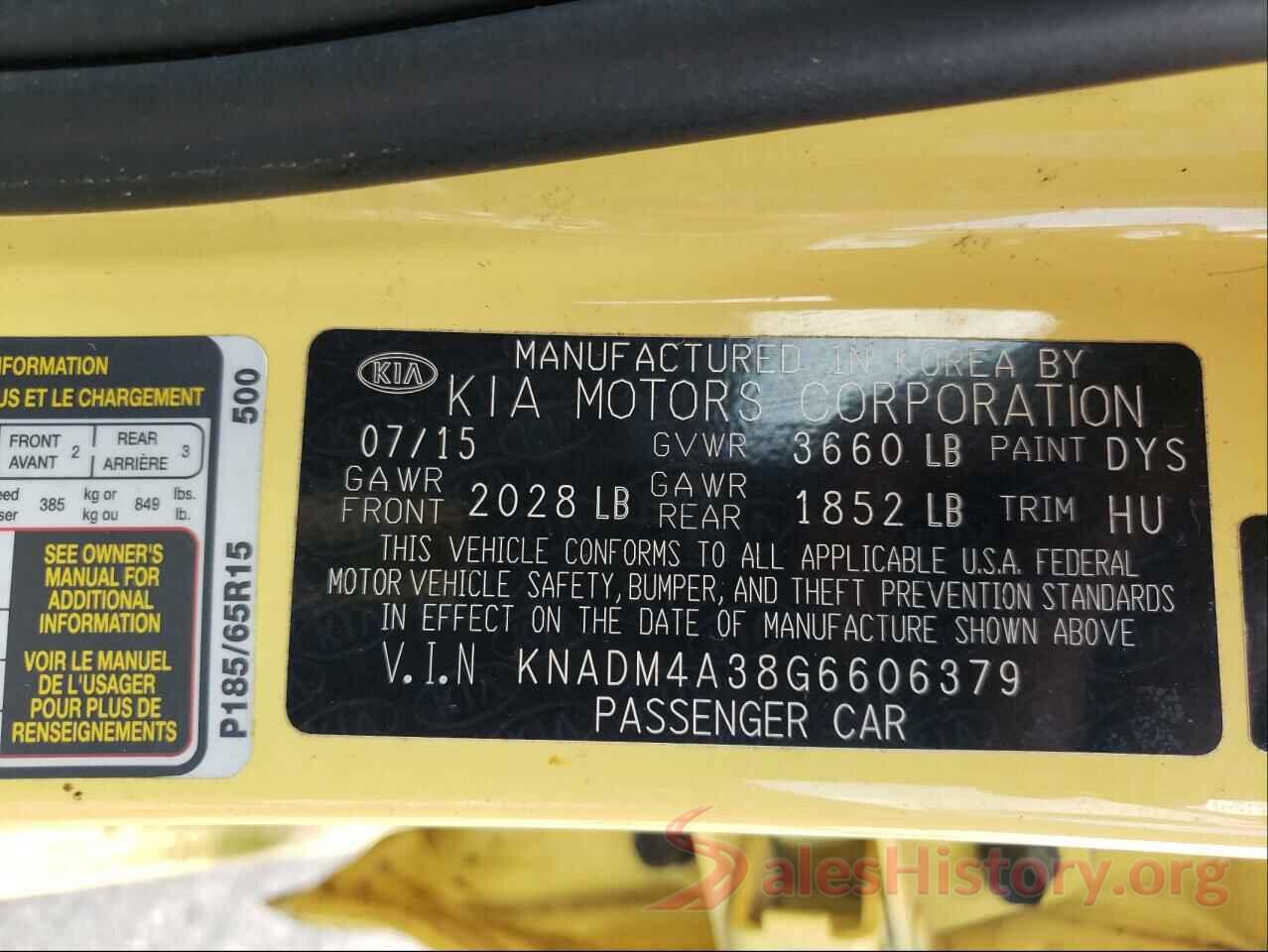 KNADM4A38G6606379 2016 KIA RIO