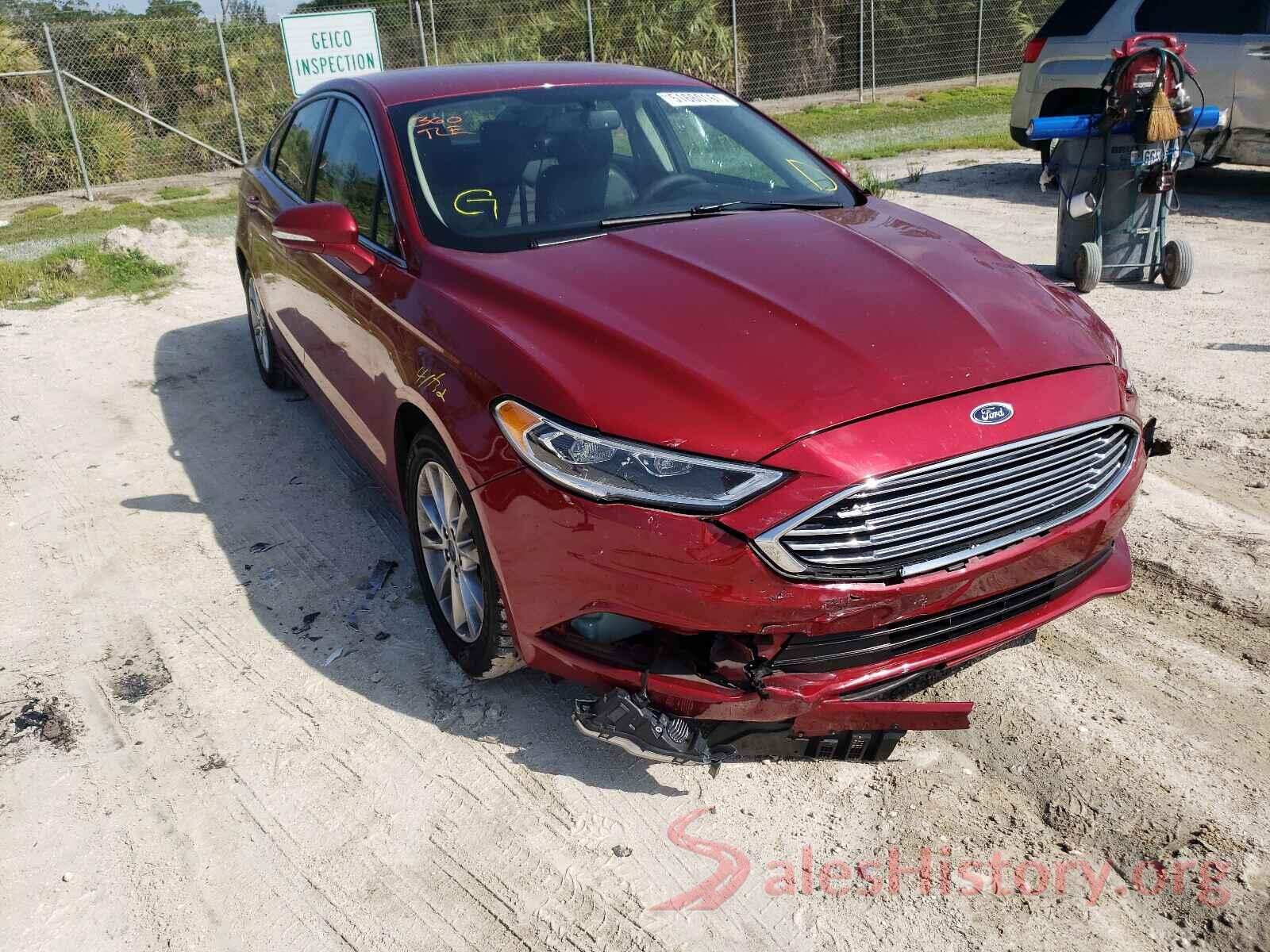 3FA6P0HD6HR412051 2017 FORD FUSION