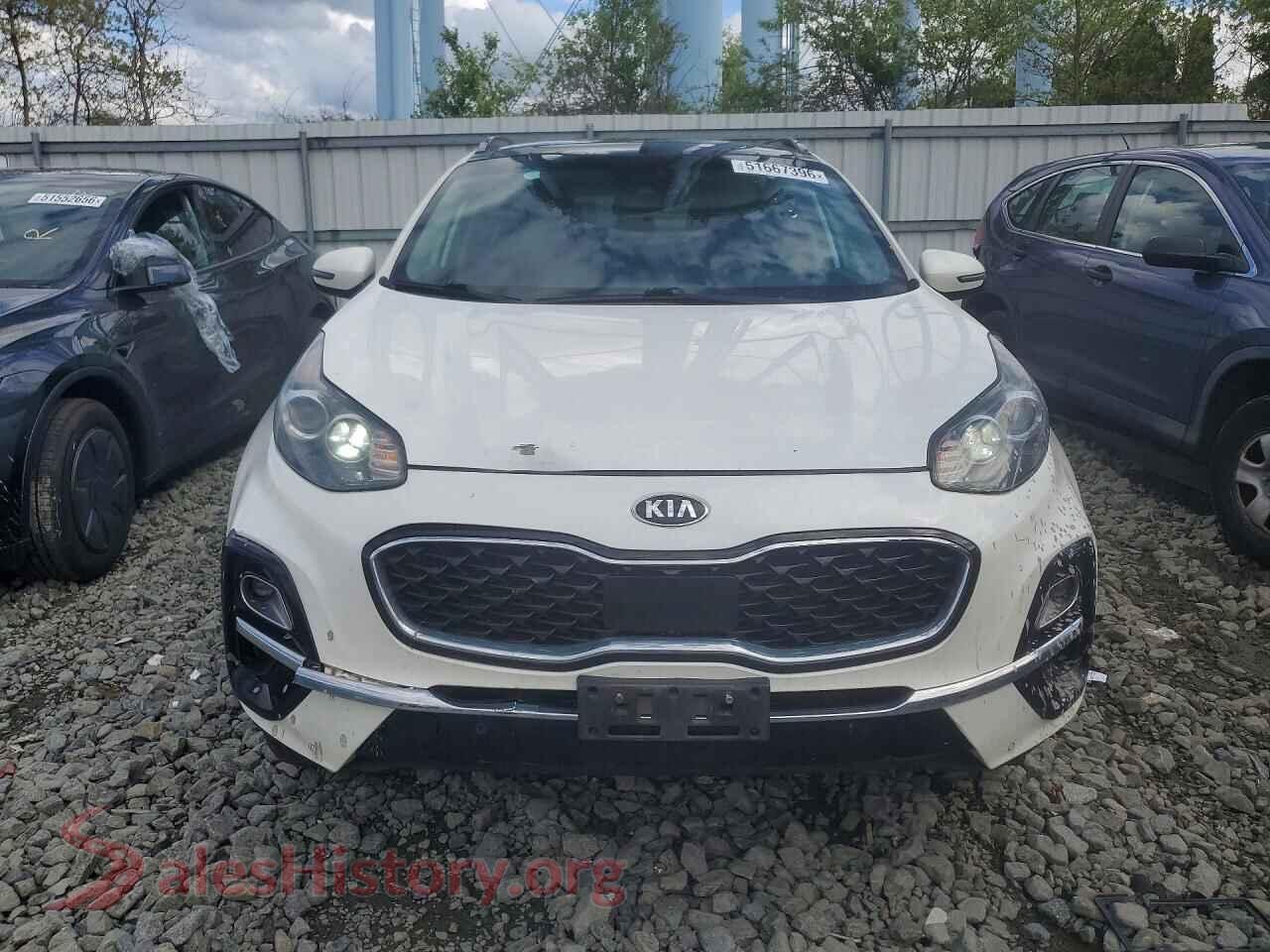 2021 KIA SPORTAGE VIN KNDPNCAC9M7937291, rear view