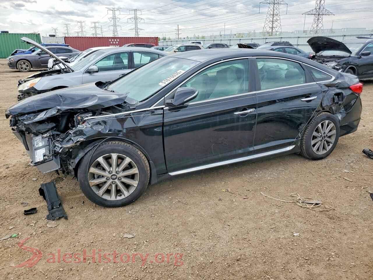 2017 HYUNDAI SONATA VIN 5NPE34AF3HH575828, auction photo