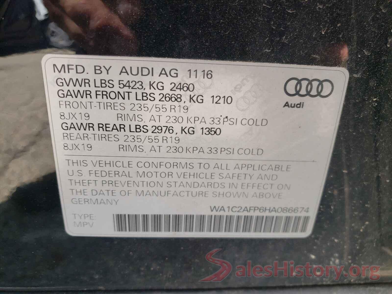 WA1C2AFP6HA086674 2017 AUDI Q5