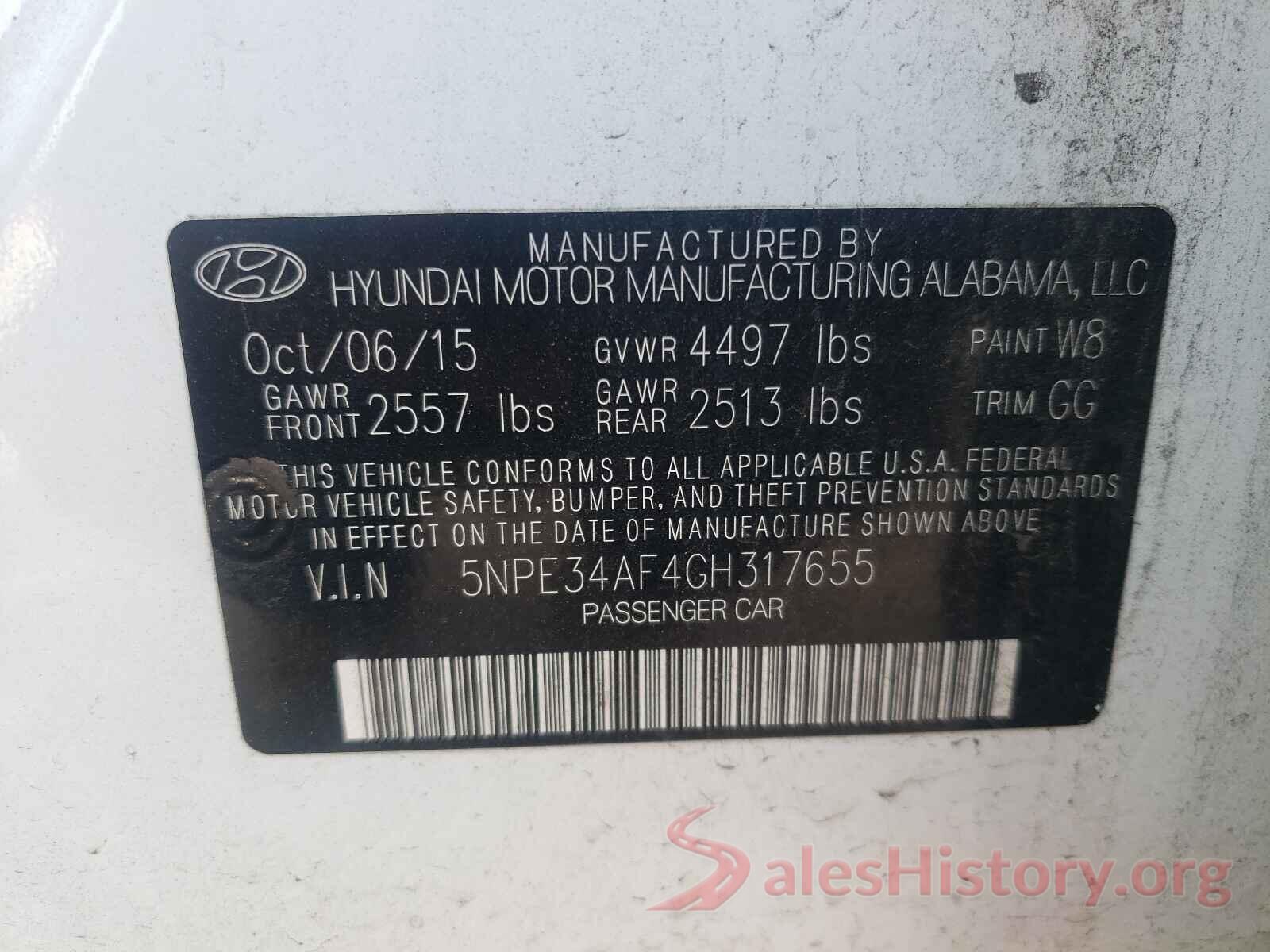 5NPE34AF4GH317655 2016 HYUNDAI SONATA