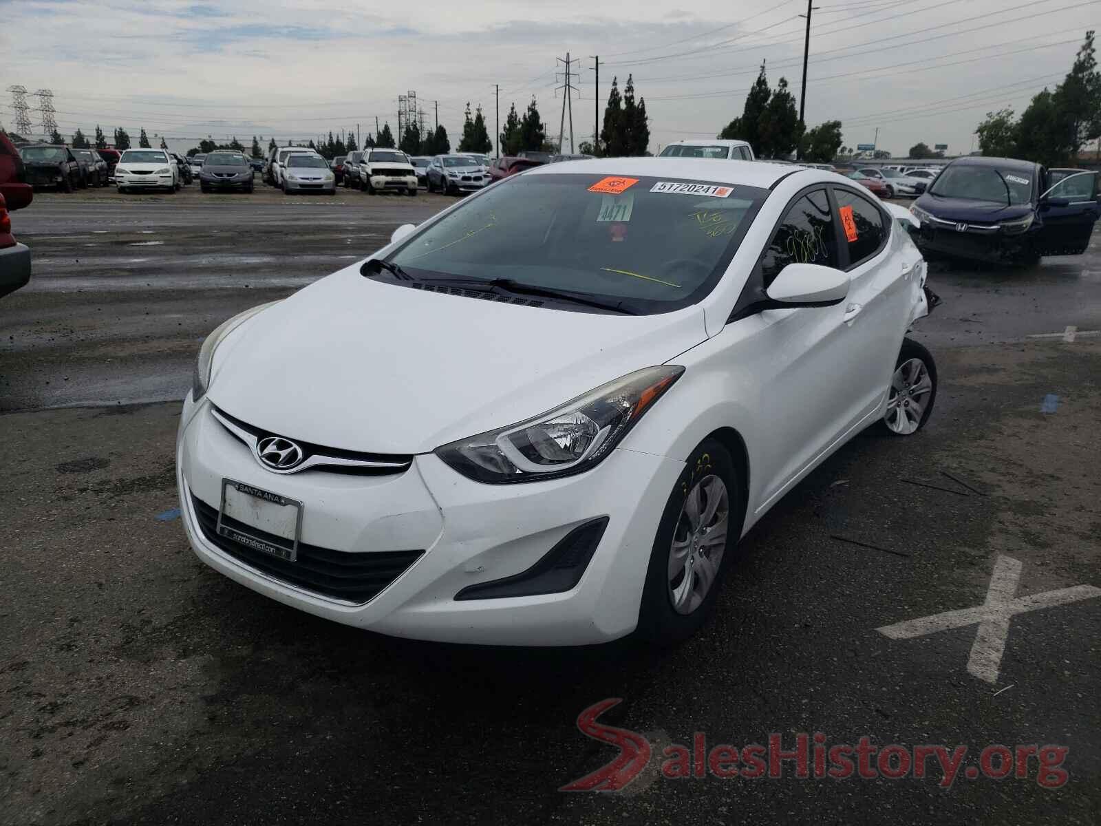 5NPDH4AEXGH703243 2016 HYUNDAI ELANTRA