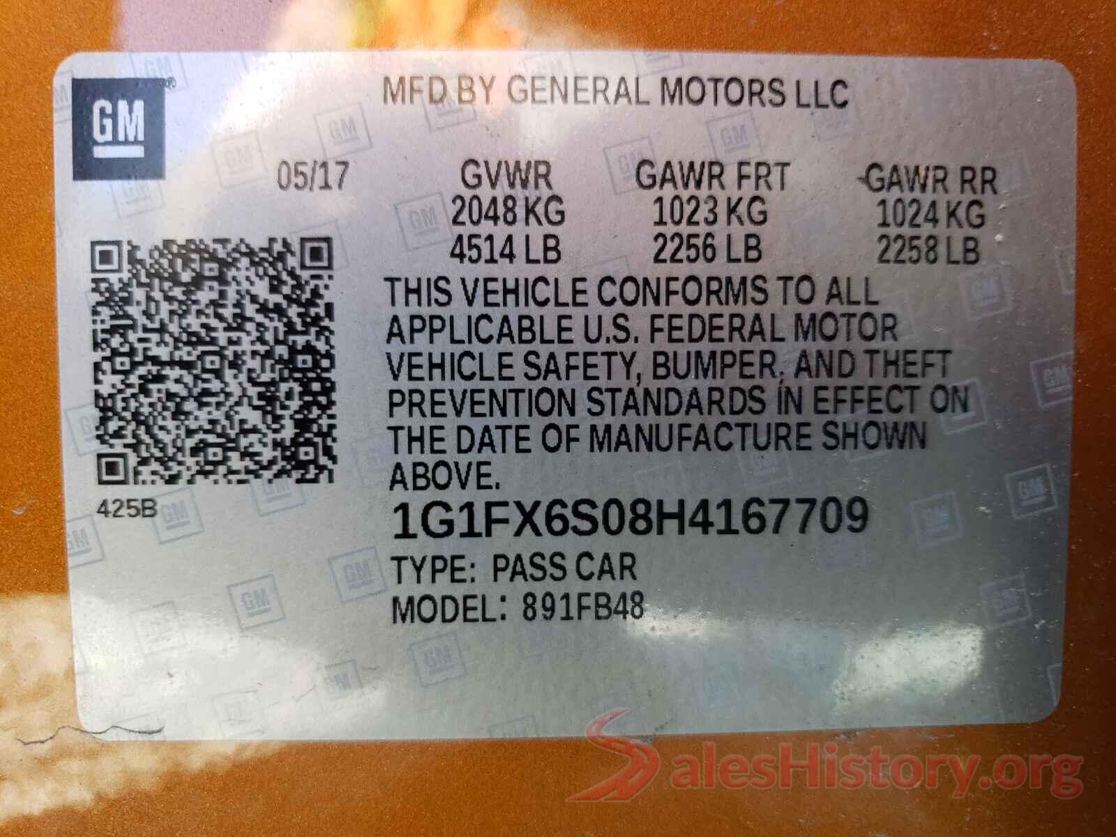 1G1FX6S08H4167709 2017 CHEVROLET BOLT