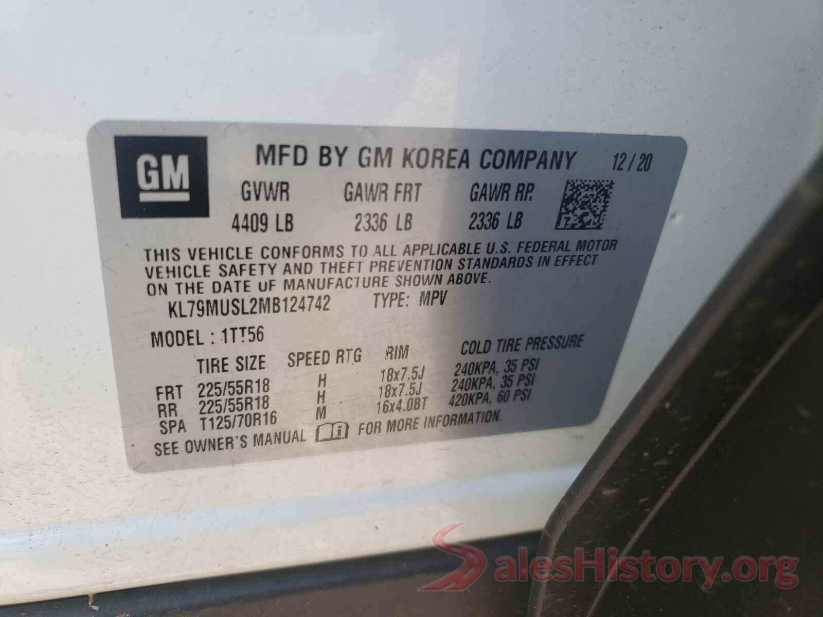 KL79MUSL2MB124742 2021 CHEVROLET TRAILBLAZE