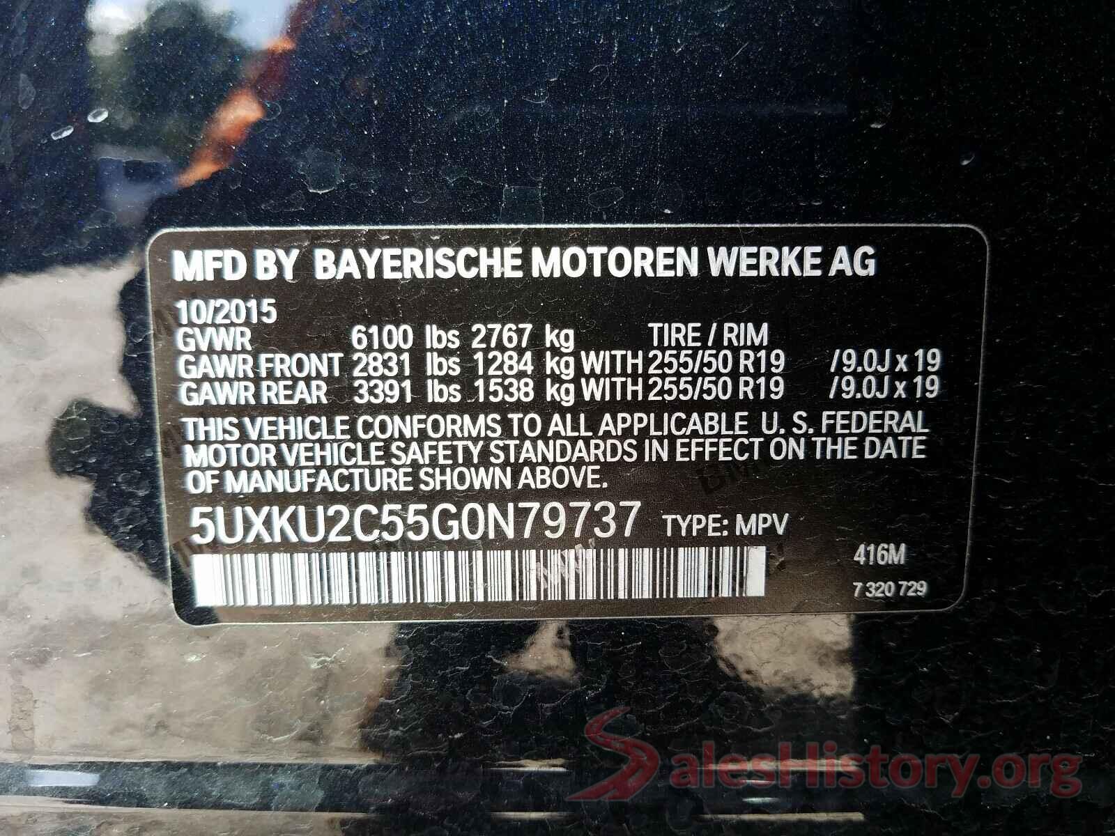 5UXKU2C55G0N79737 2016 BMW X6