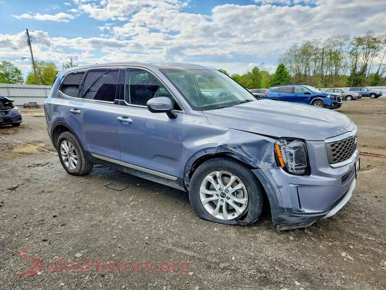 2021 KIA TELLURIDE VIN 5XYP2DHC9MG120782, rear 3/4 view