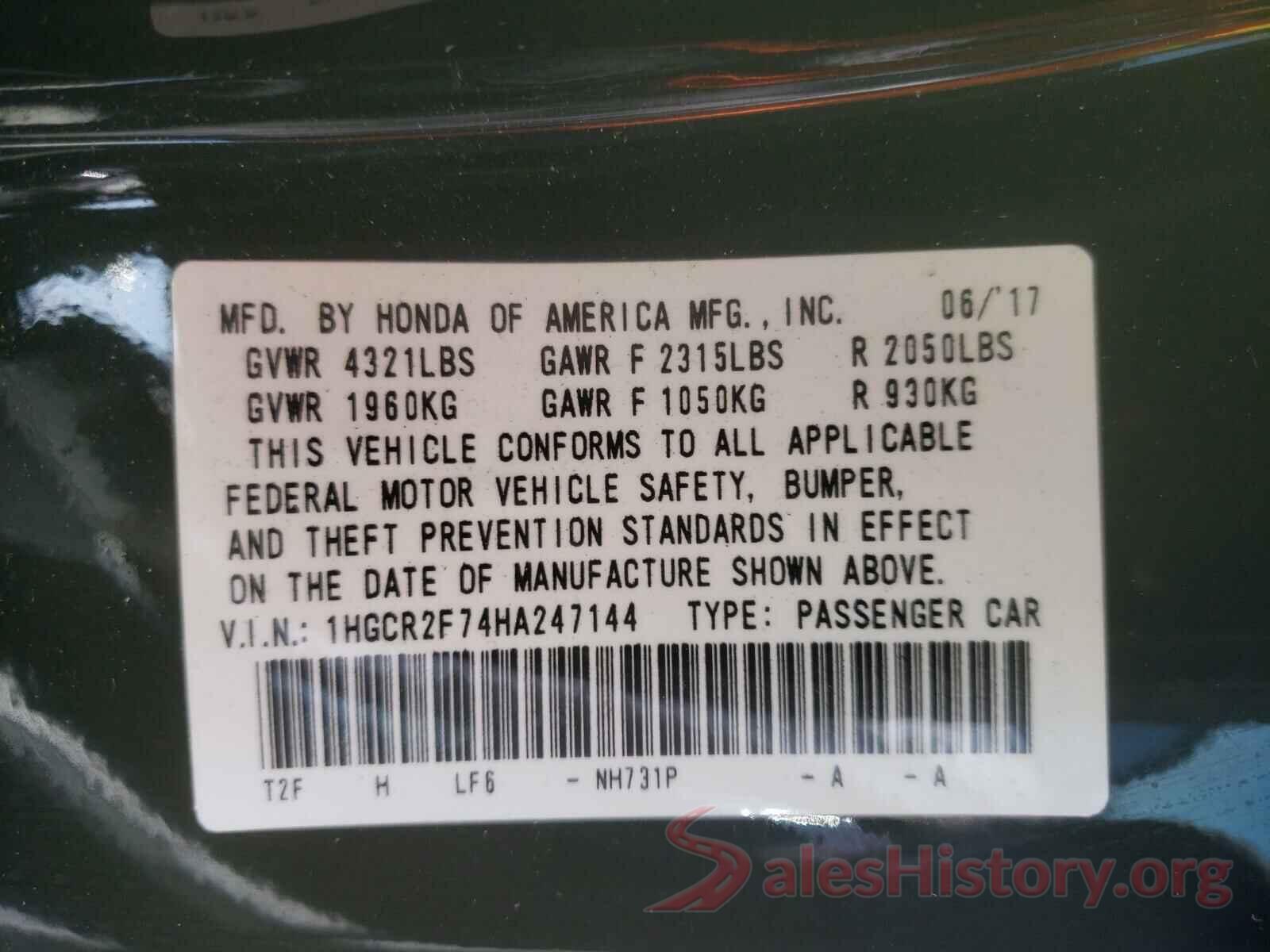 1HGCR2F74HA247144 2017 HONDA ACCORD