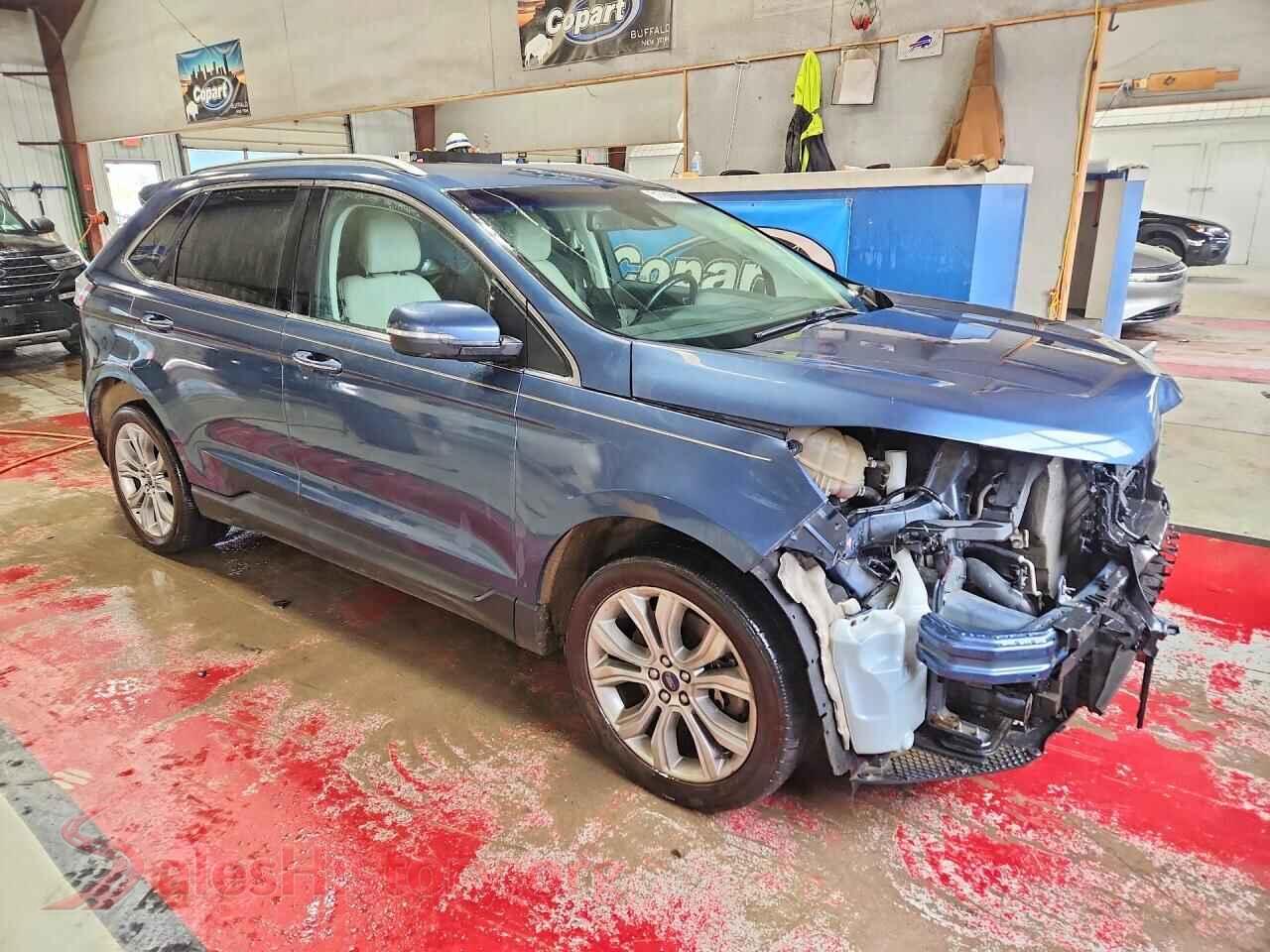 2019 FORD EDGE VIN 2FMPK4K97KBB95636, rear 3/4 view