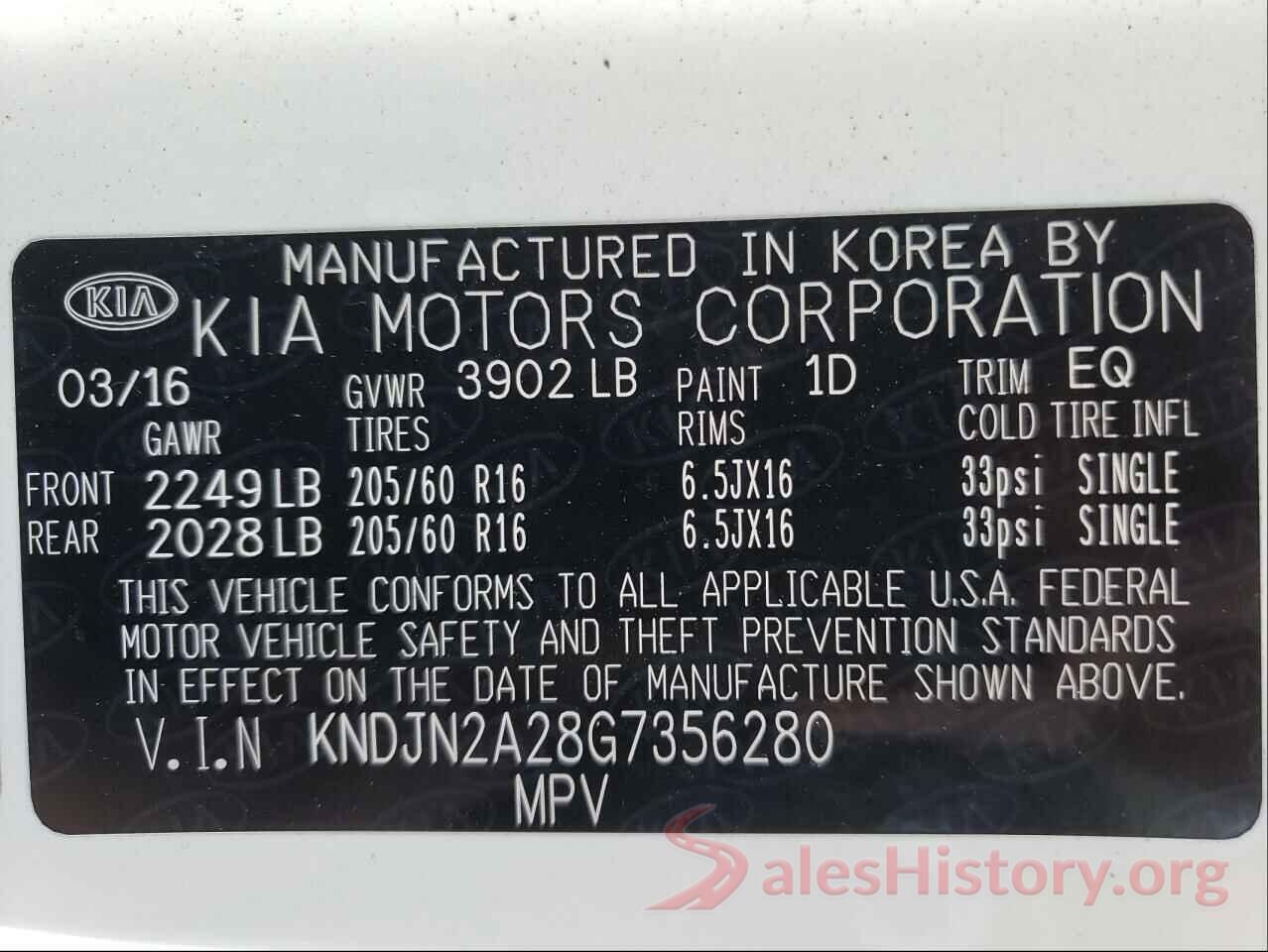 KNDJN2A28G7356280 2016 KIA SOUL