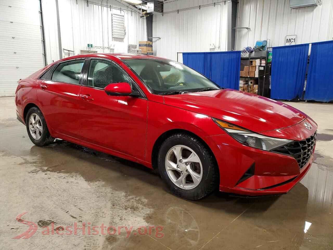 2021 HYUNDAI ELANTRA VIN KMHLM4AG6MU212643, rear 3/4 view