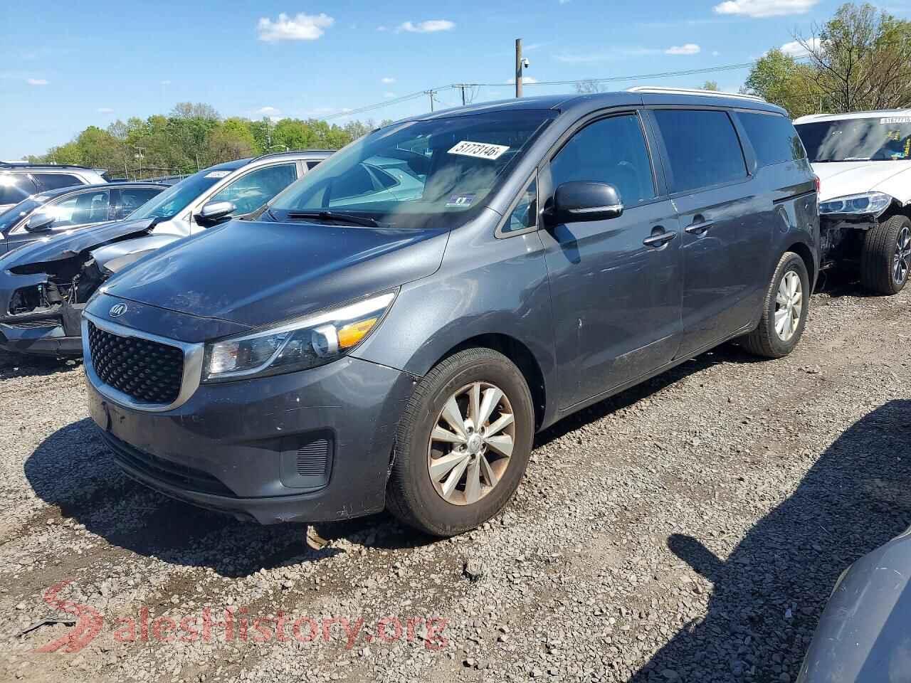 2017 KIA SEDONA VIN KNDMB5C11H6269422, auction photo