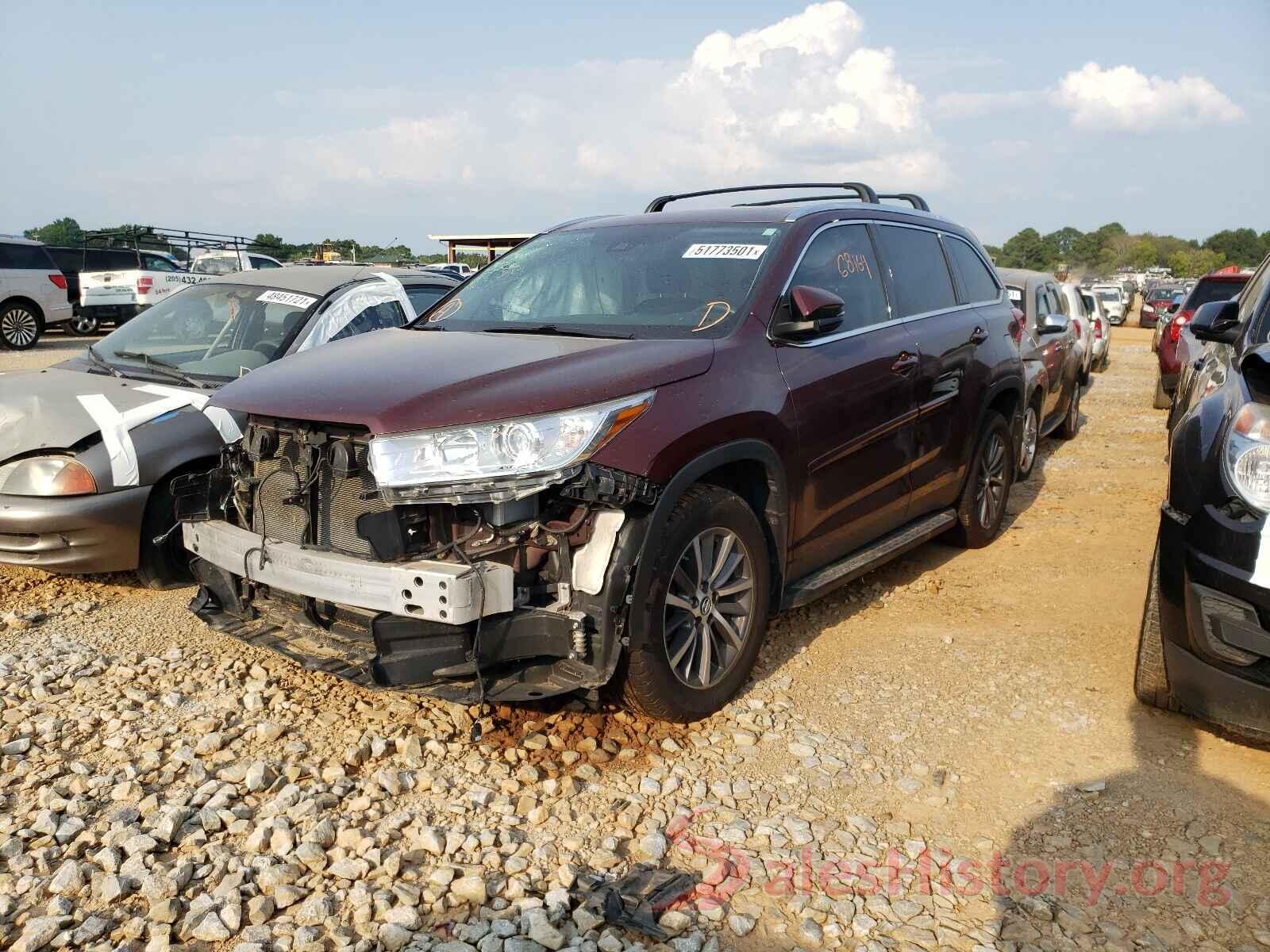 5TDJZRFHXKS971695 2019 TOYOTA HIGHLANDER