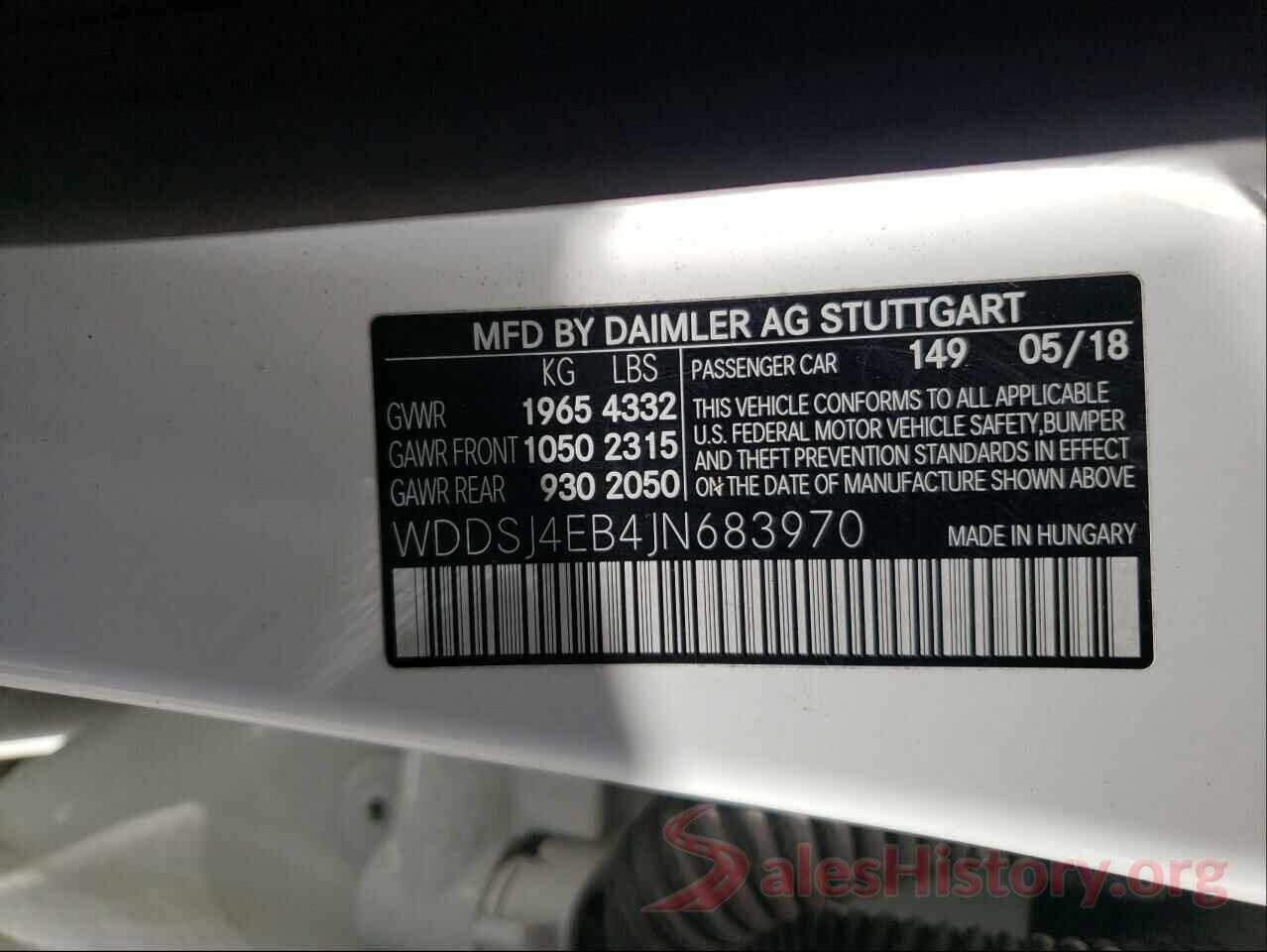 WDDSJ4EB4JN683970 2018 MERCEDES-BENZ CLA-CLASS