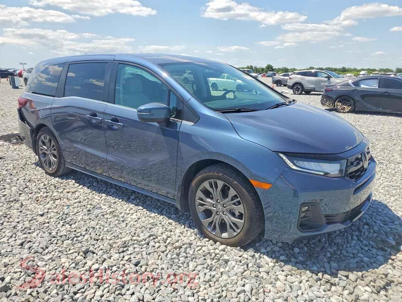 2025 HONDA ODYSSEY VIN 5FNRL6H81SB072289, rear 3/4 view