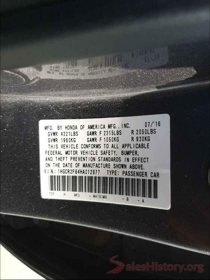 1HGCR2F84HA012977 2017 HONDA ACCORD