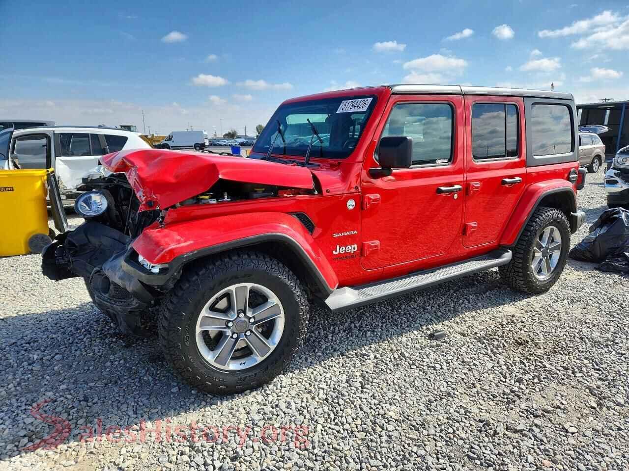 2021 JEEP WRANGLER VIN 1C4HJXEG5MW706589, auction photo