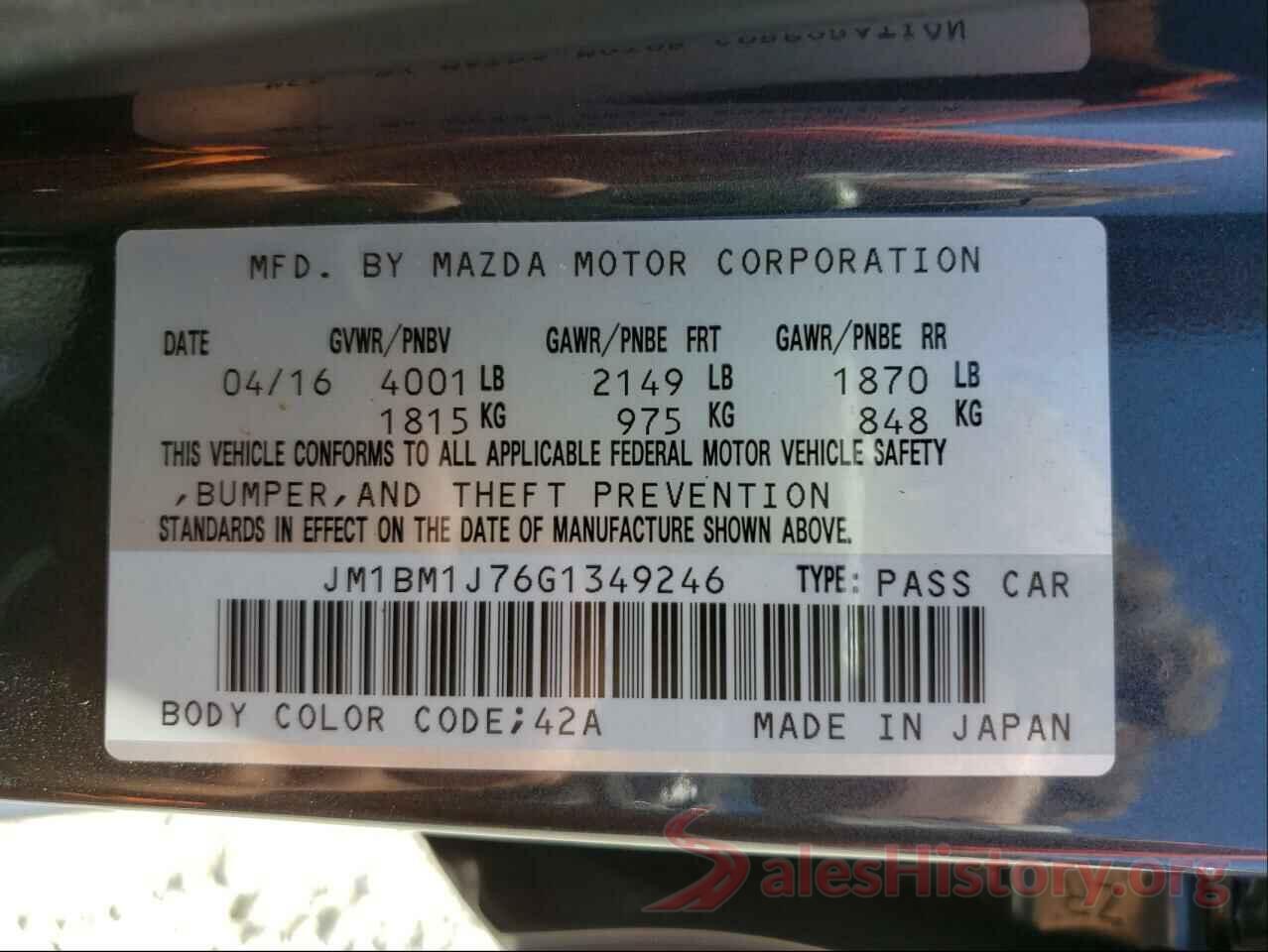 JM1BM1J76G1349246 2016 MAZDA 3