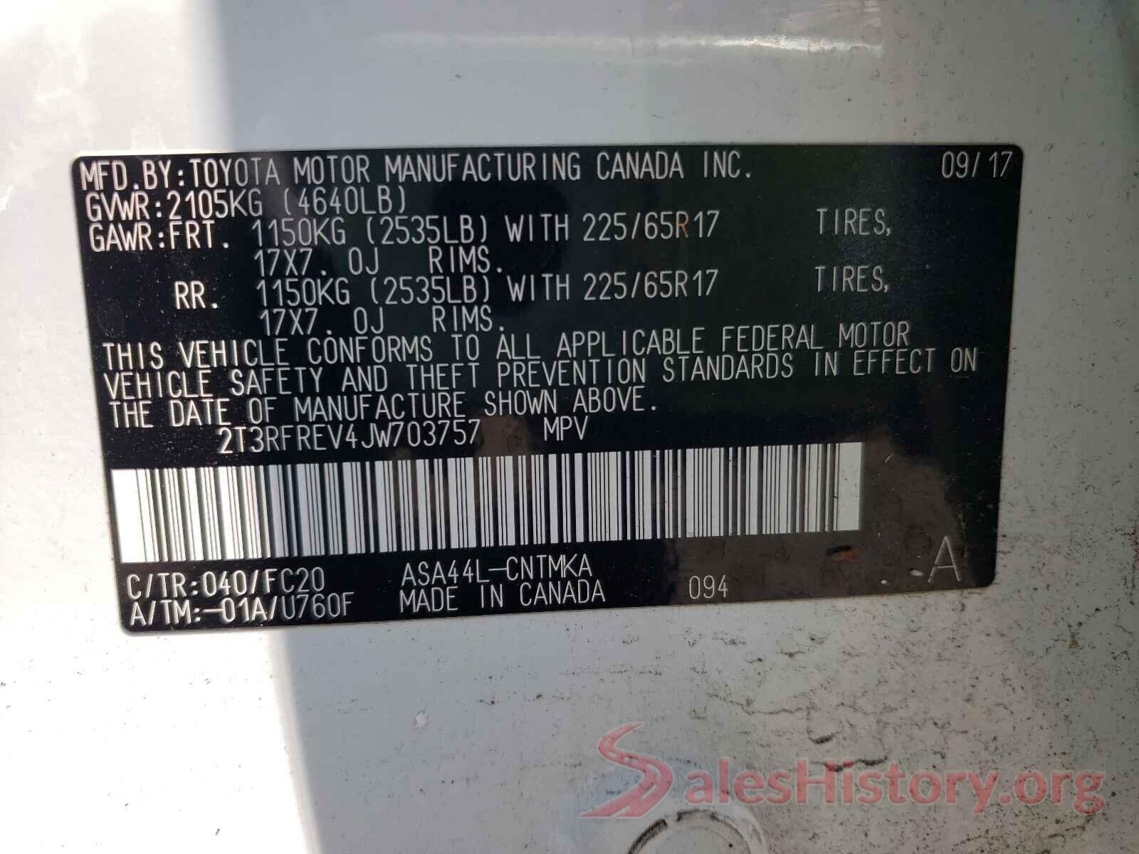 2T3RFREV4JW703757 2018 TOYOTA RAV4