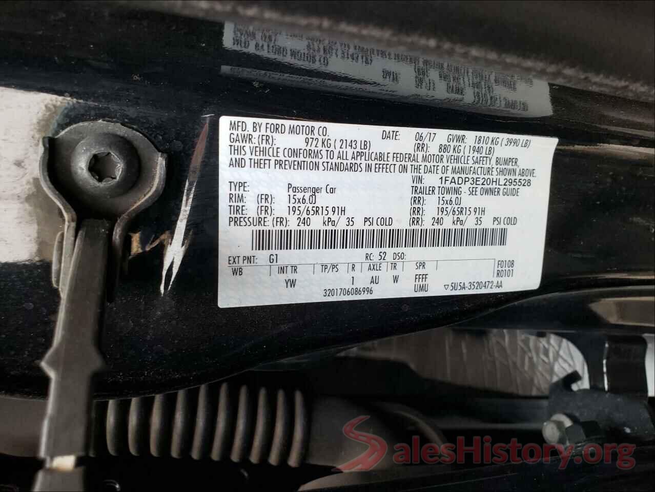 1FADP3E20HL295528 2017 FORD FOCUS