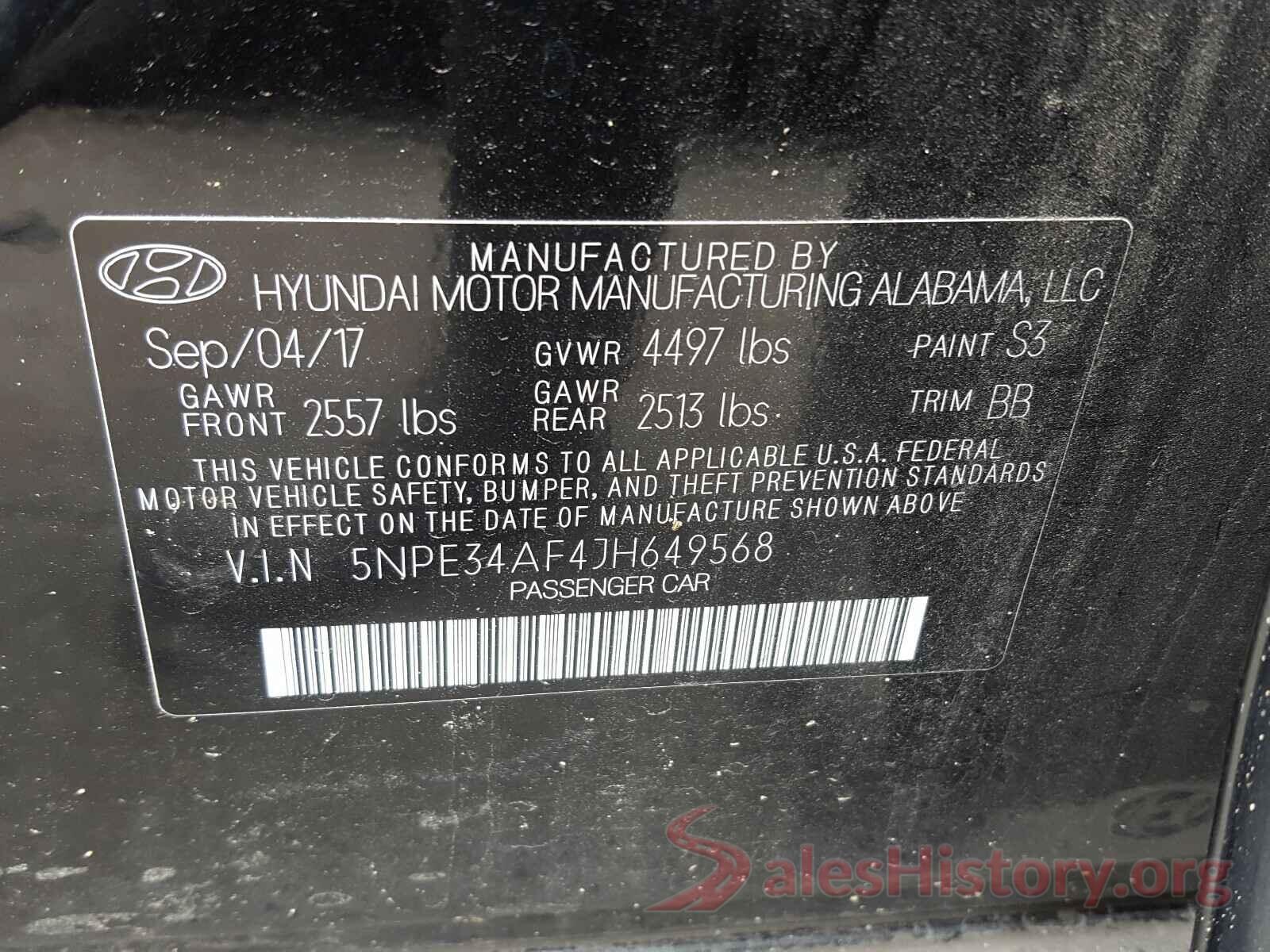 5NPE34AF4JH649568 2018 HYUNDAI SONATA