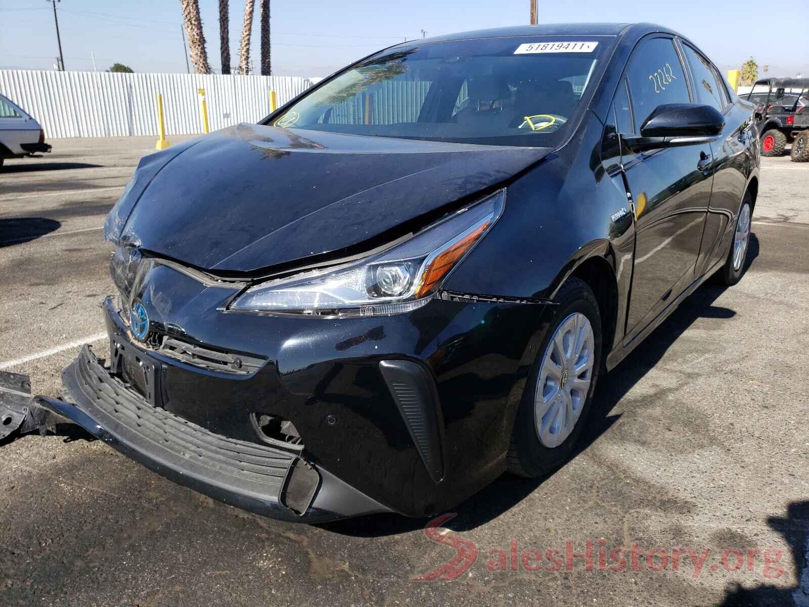 JTDKARFUXK3077061 2019 TOYOTA PRIUS