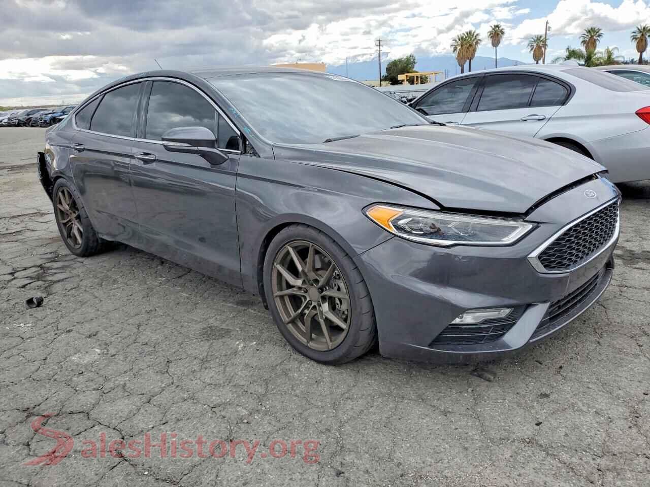 2017 FORD FUSION VIN 3FA6P0VP8HR398555, rear 3/4 view