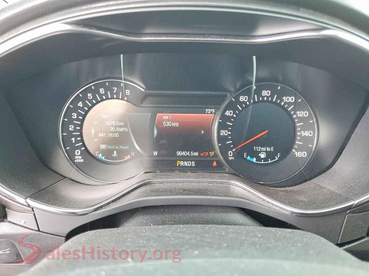 2017 FORD FUSION VIN 3FA6P0VP8HR398555, interior center console