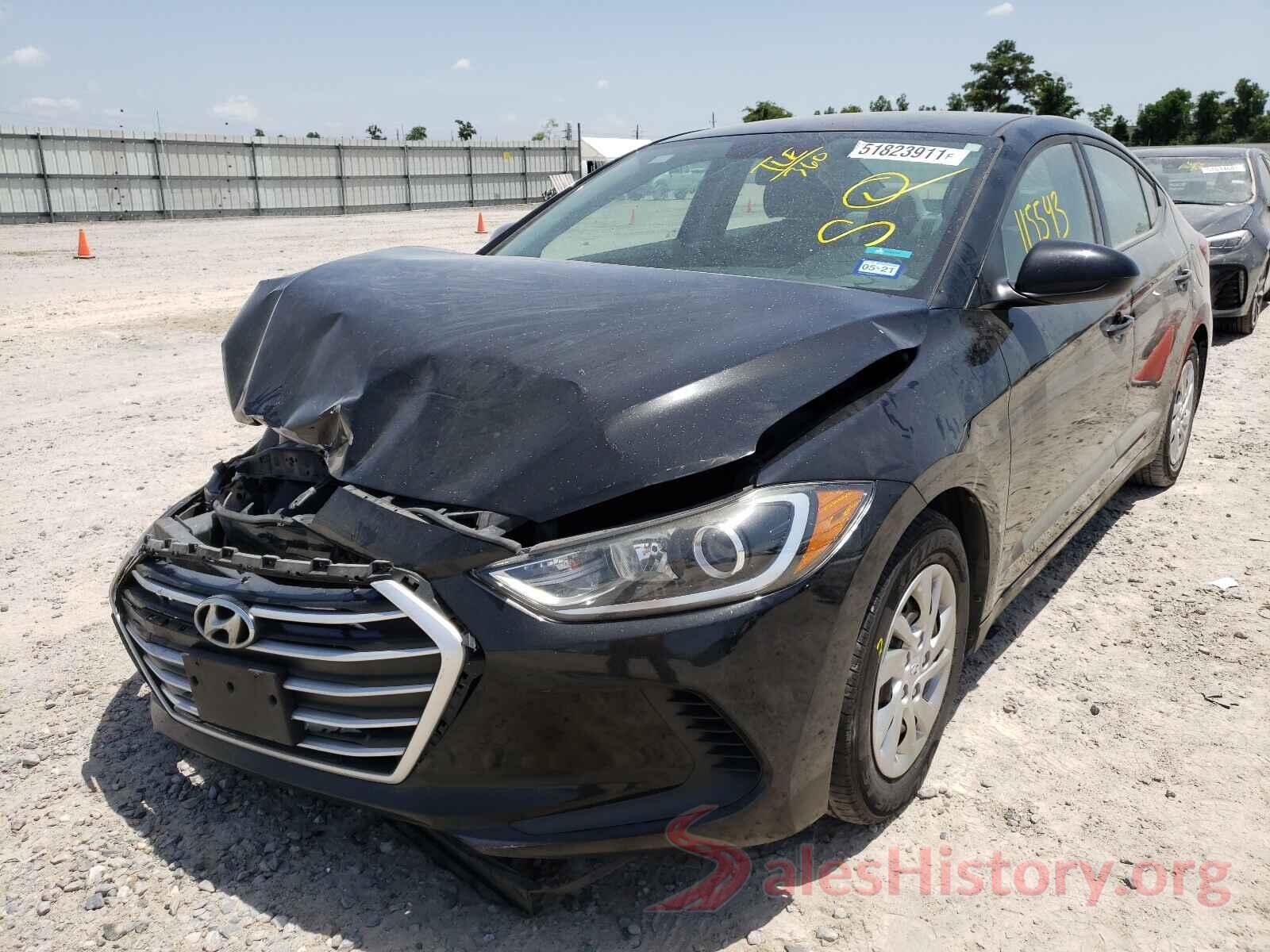 KMHD74LF2HU079580 2017 HYUNDAI ELANTRA