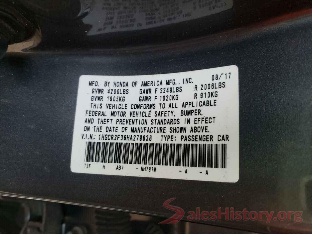 1HGCR2F36HA279638 2017 HONDA ACCORD