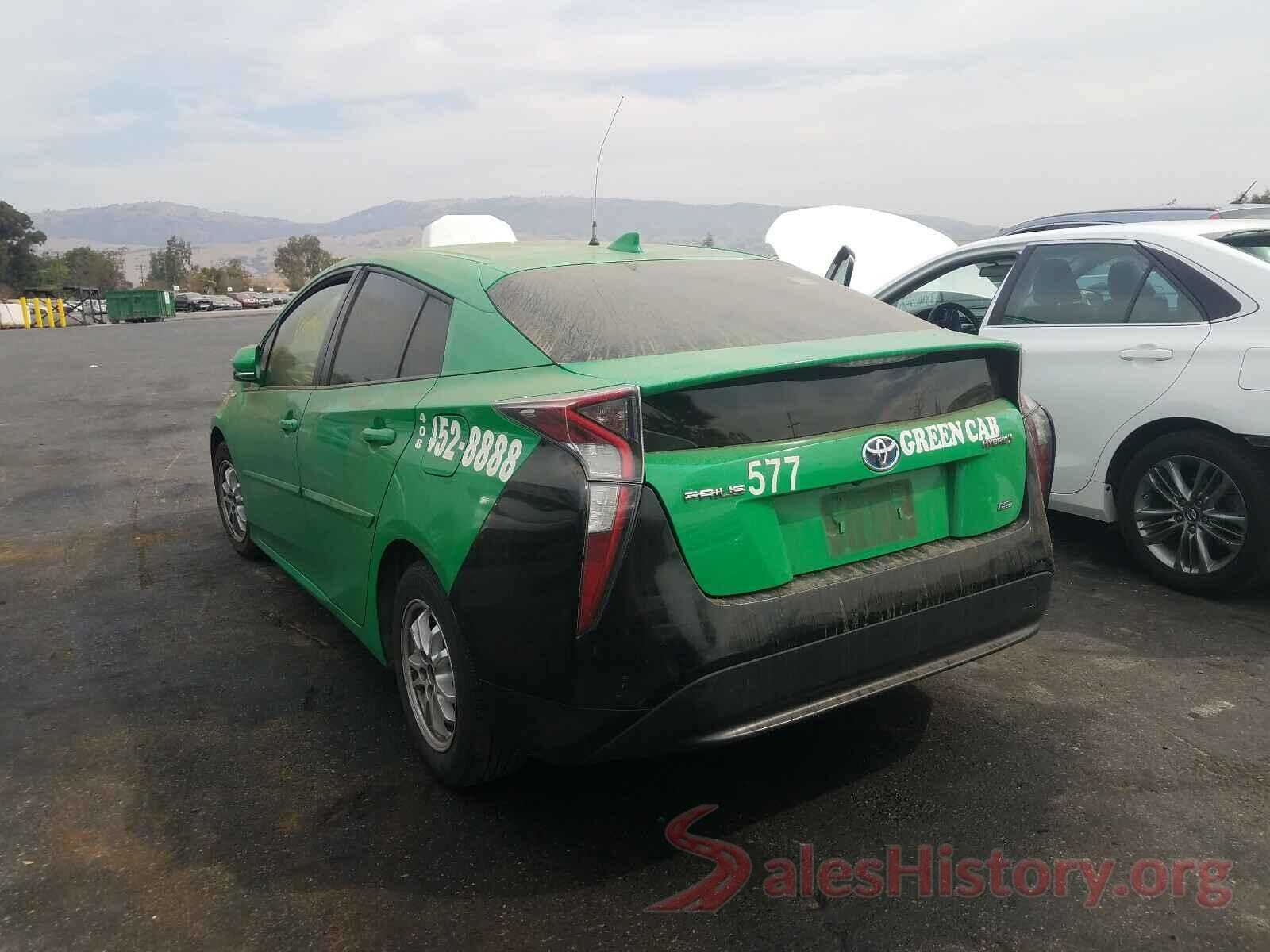 JTDKARFU8G3009137 2016 TOYOTA PRIUS