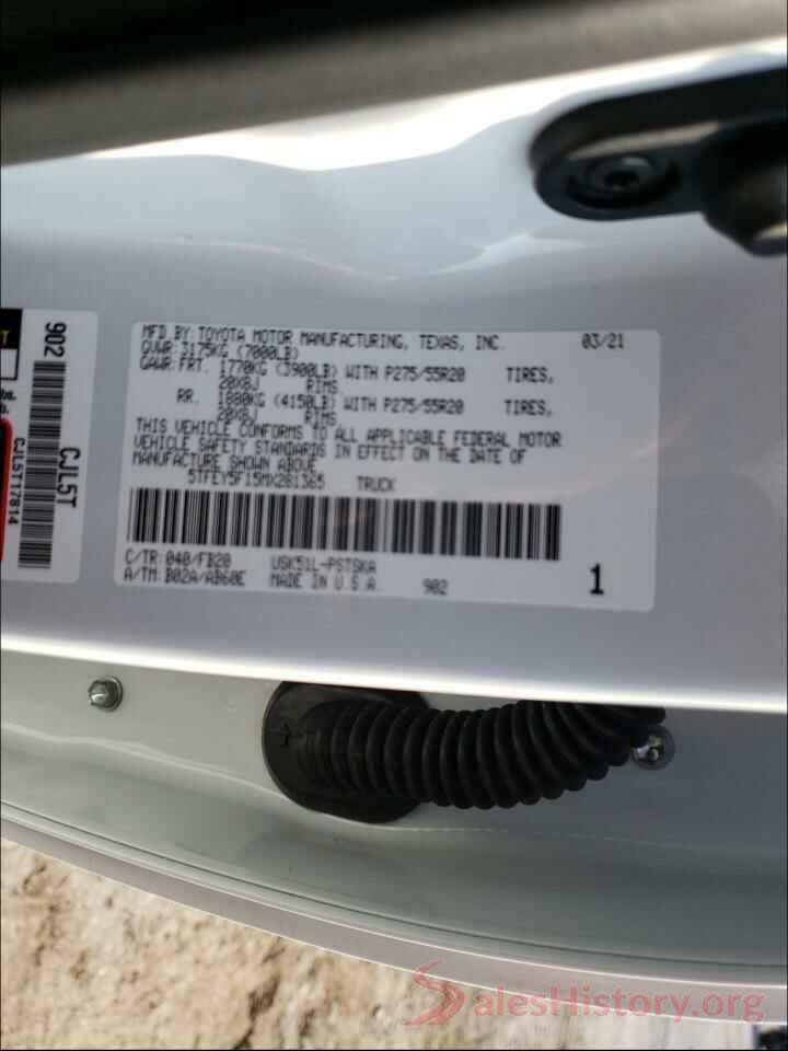 5TFEY5F15MX281365 2021 TOYOTA TUNDRA