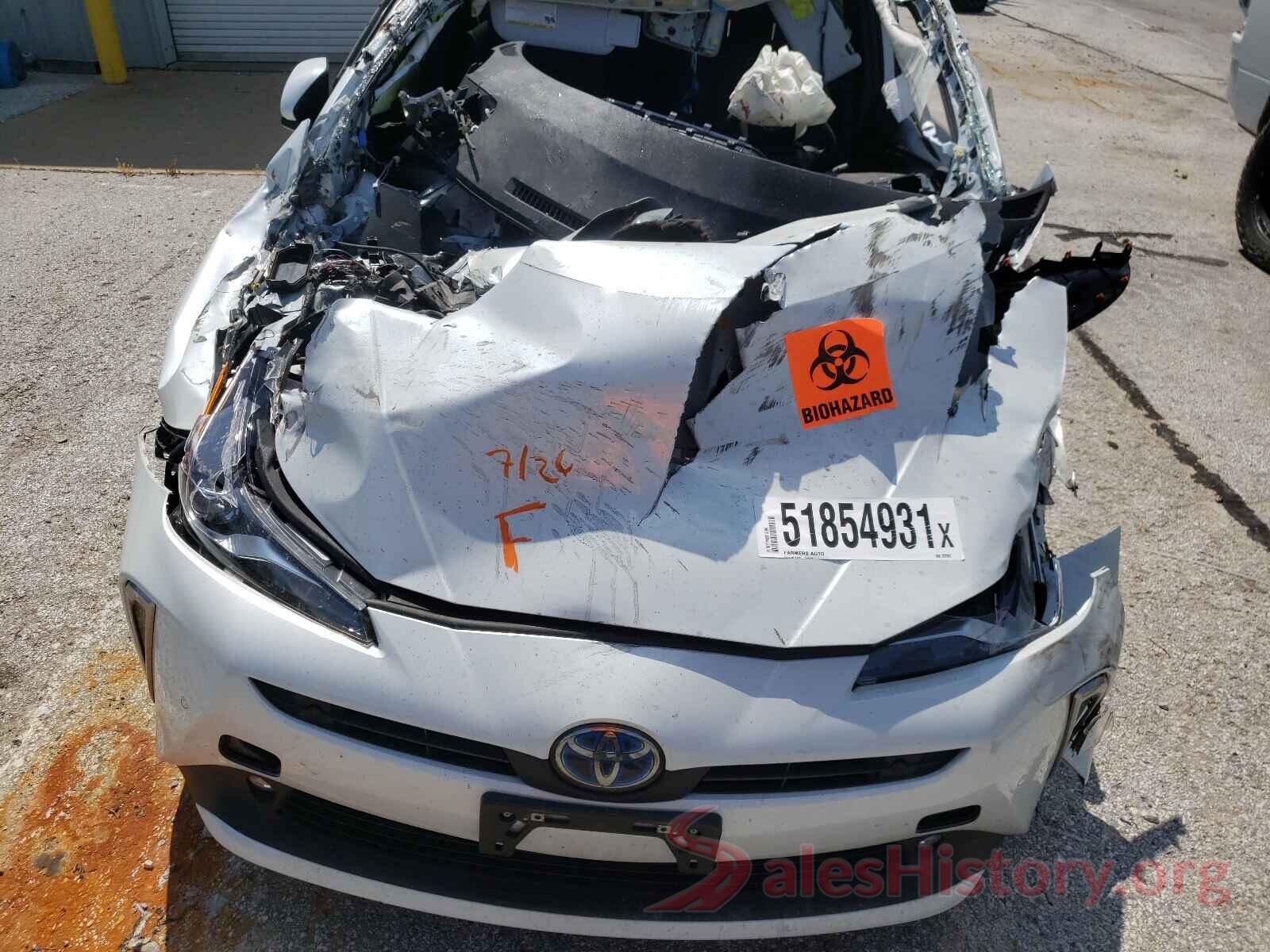 JTDL9MFU7M3022697 2021 TOYOTA PRIUS